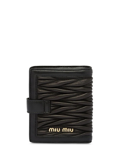 Miu Miu Matelassé Lock leather wallet outlook