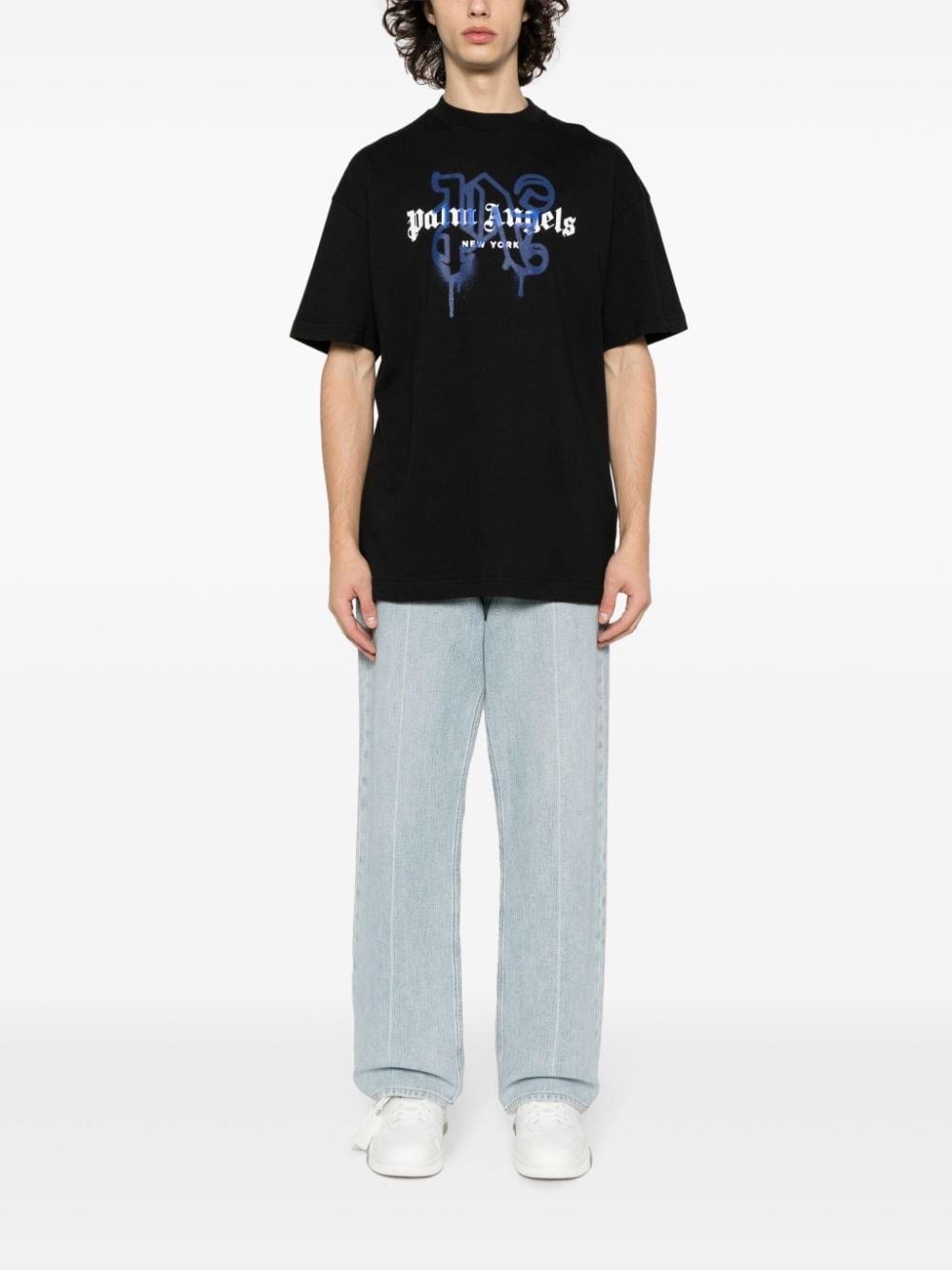 grafitti-print T-shirt - 2