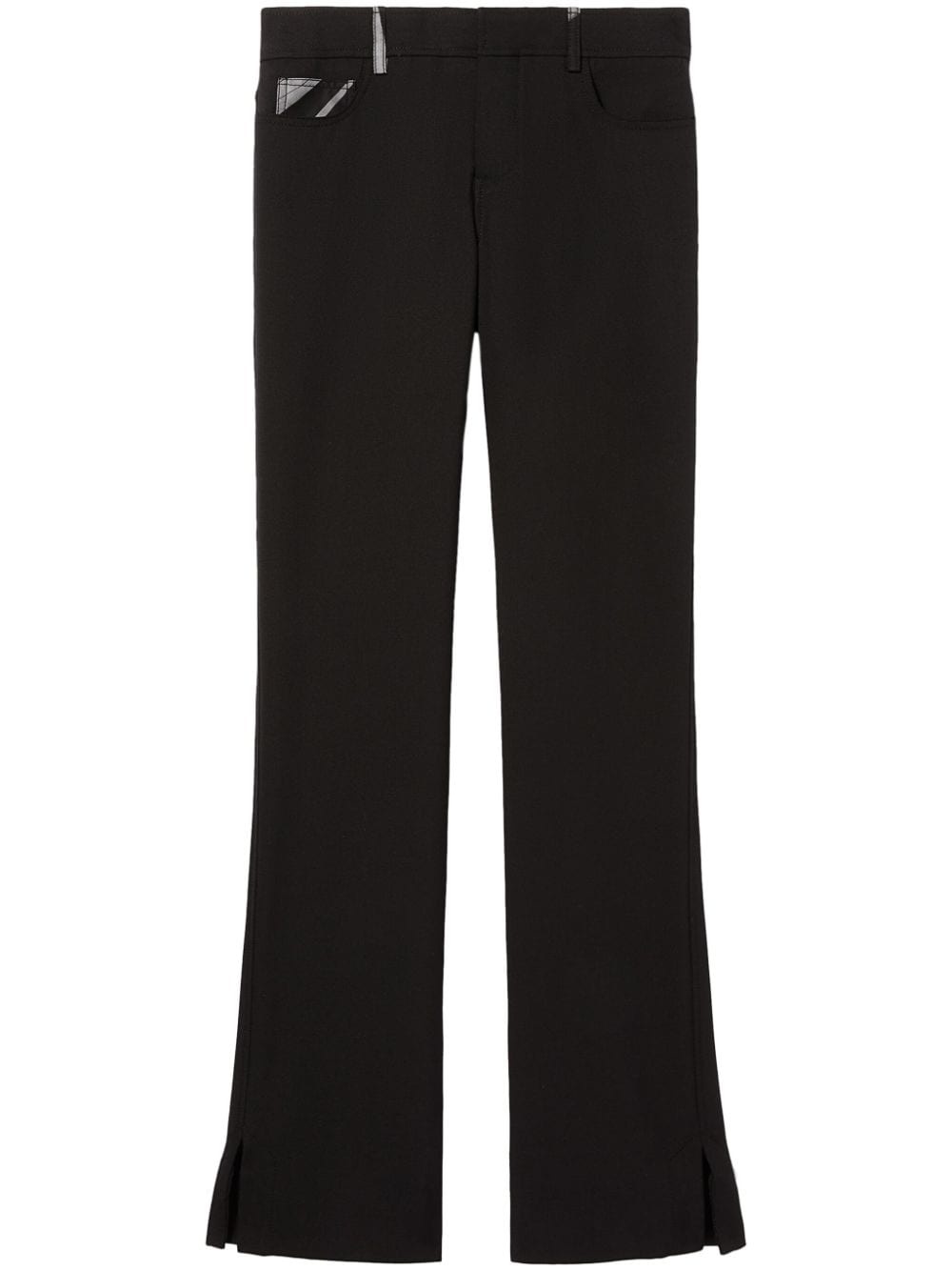 Marmo-print straight-leg trousers - 1