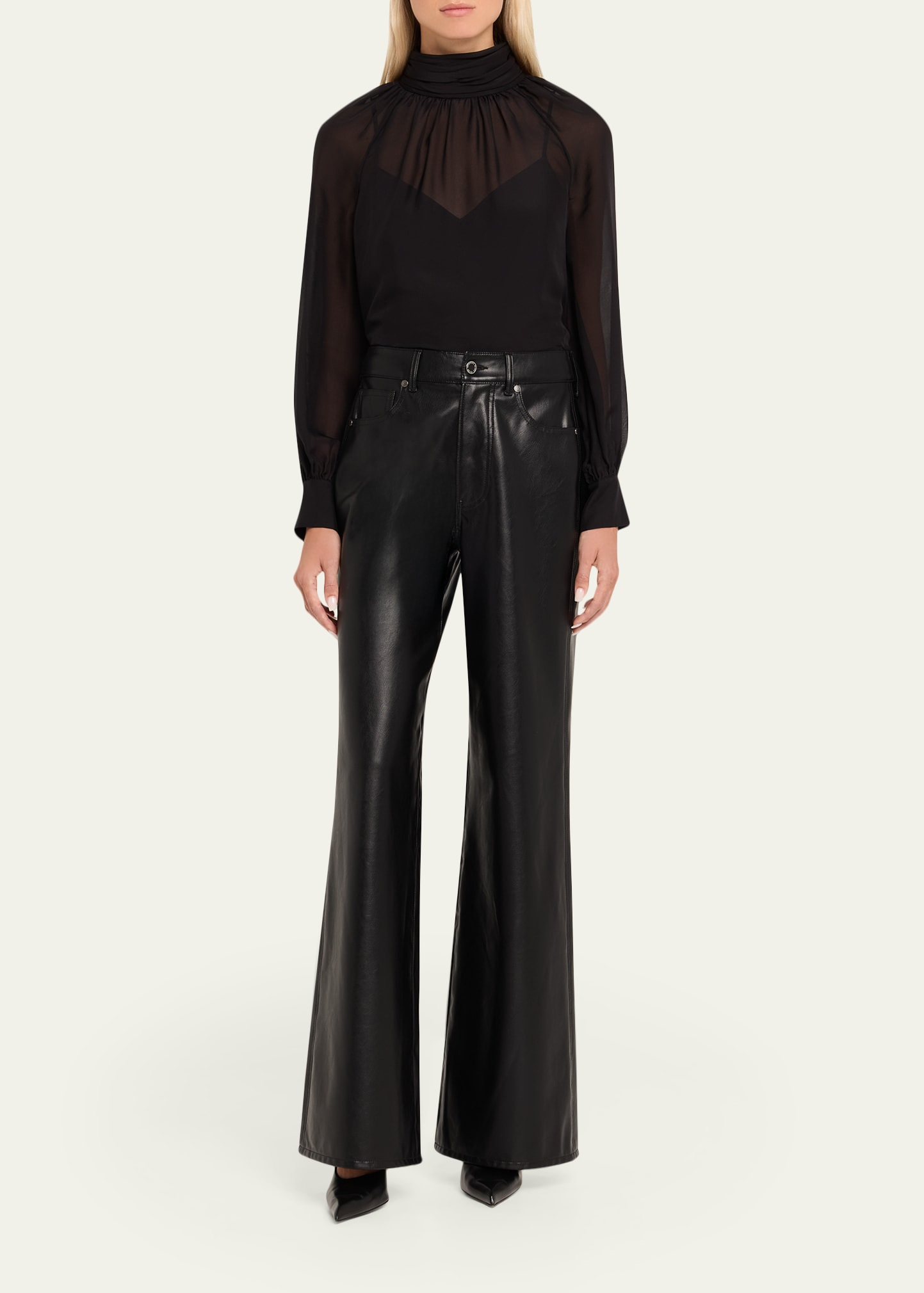 Kasey Mid-Rise Wide-Leg Pants - 2