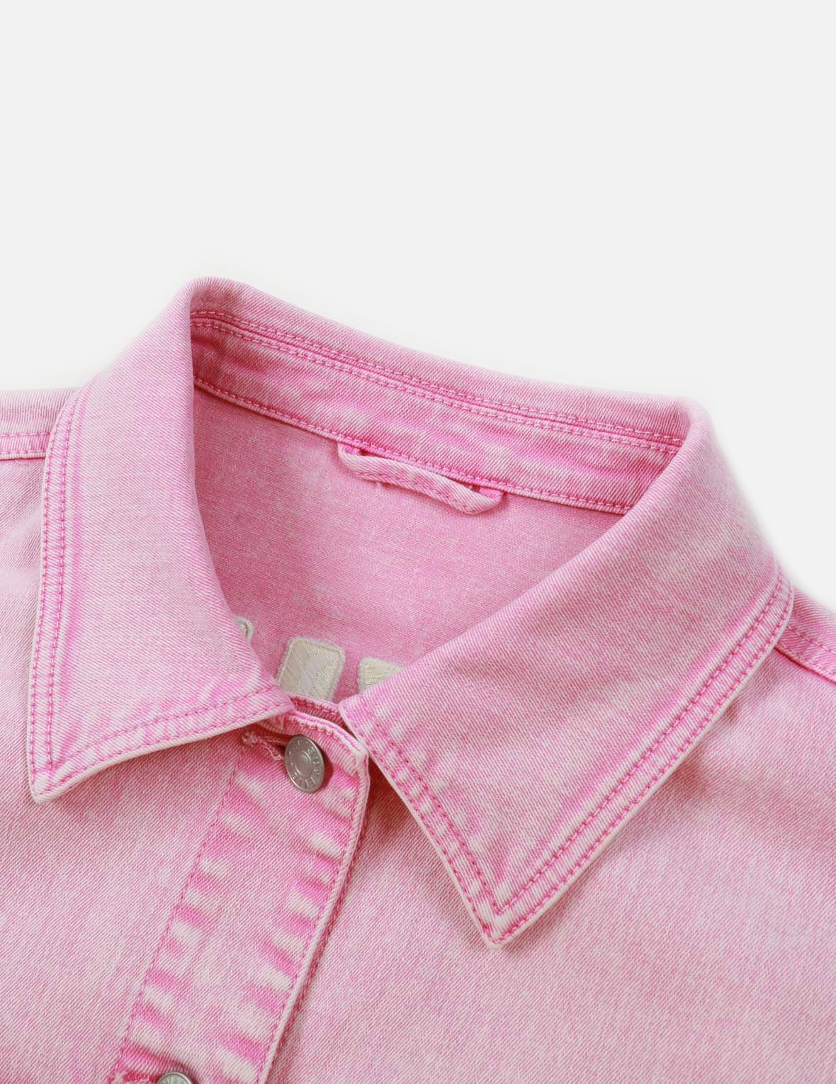 SEAGULL EMBROIDERY FUCHSIA DENIM JACKET - 13
