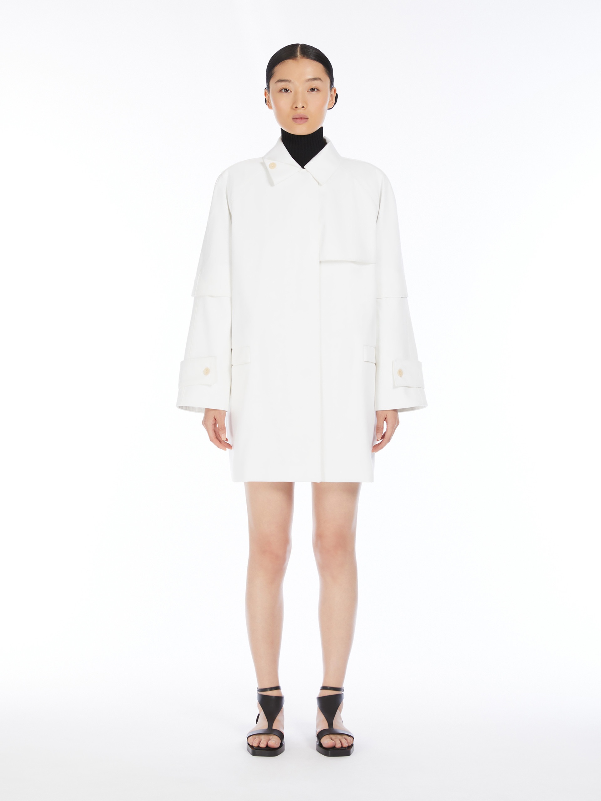 BABA Water-repellent gabardine trench coat - 3