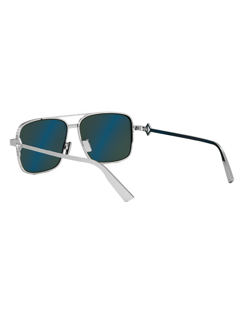 Men's CD Diamond S9F 58MM Square Sunglasses - Silver Green 4
