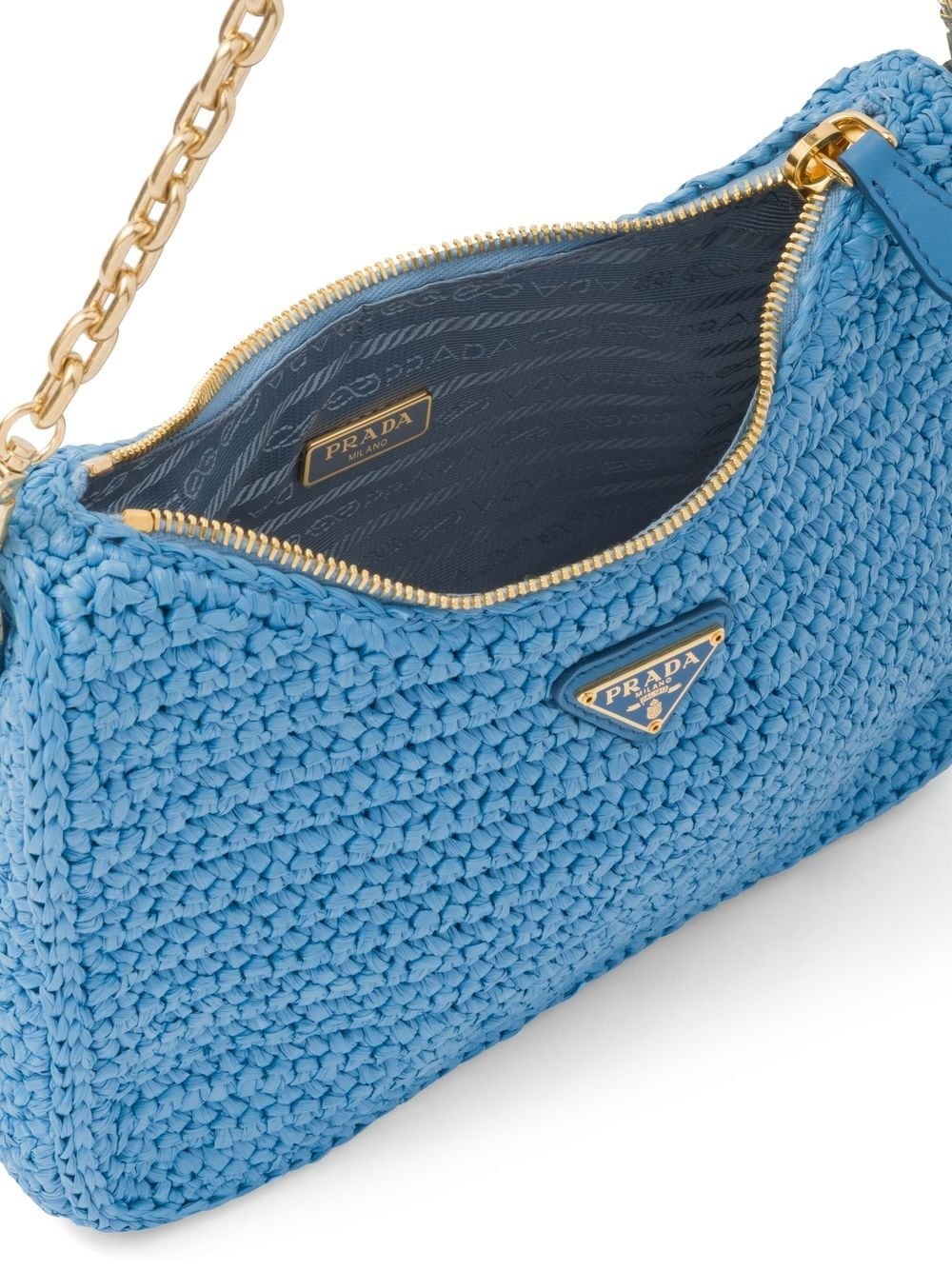 Re-Edition 2005 raffia shoulder bag - 6