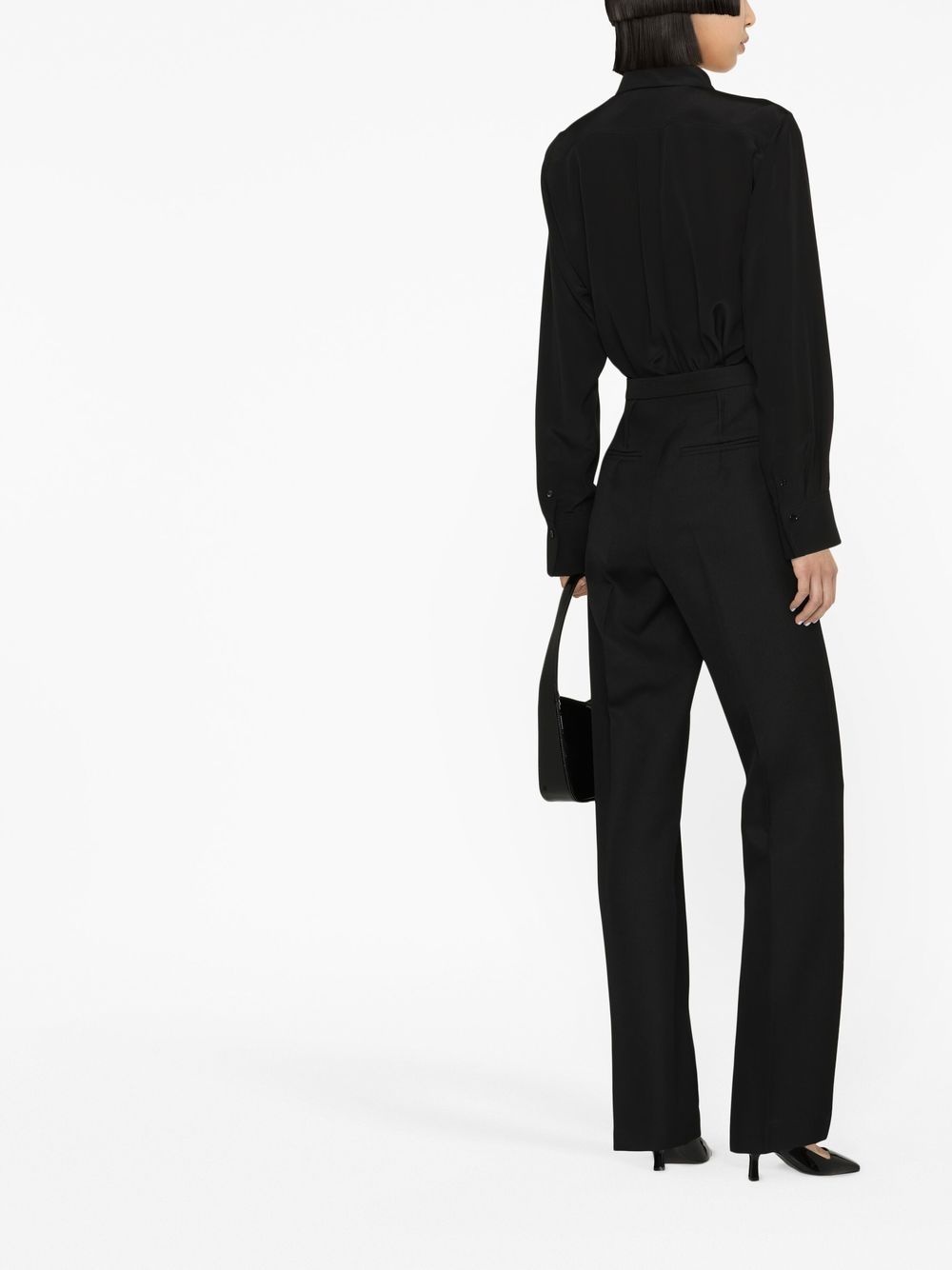 tailored virgin wool slim-cut trousers - 3