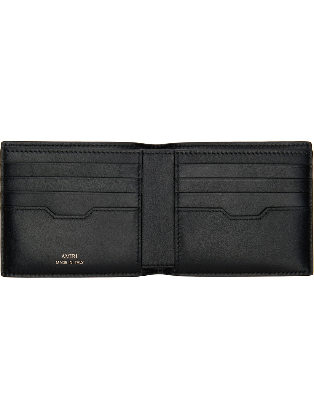 Black MA Quad Leather Bifold Wallet - 3