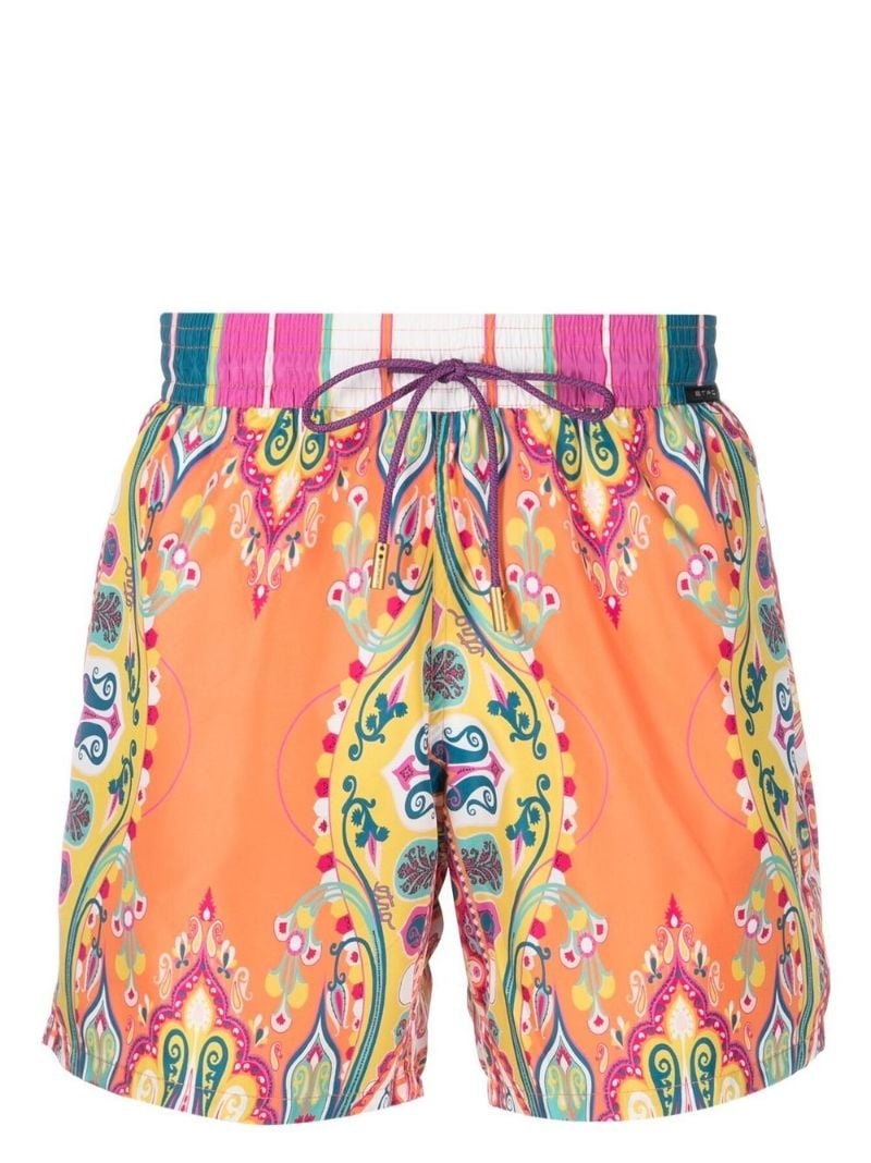 paisley-print swim shorts - 1