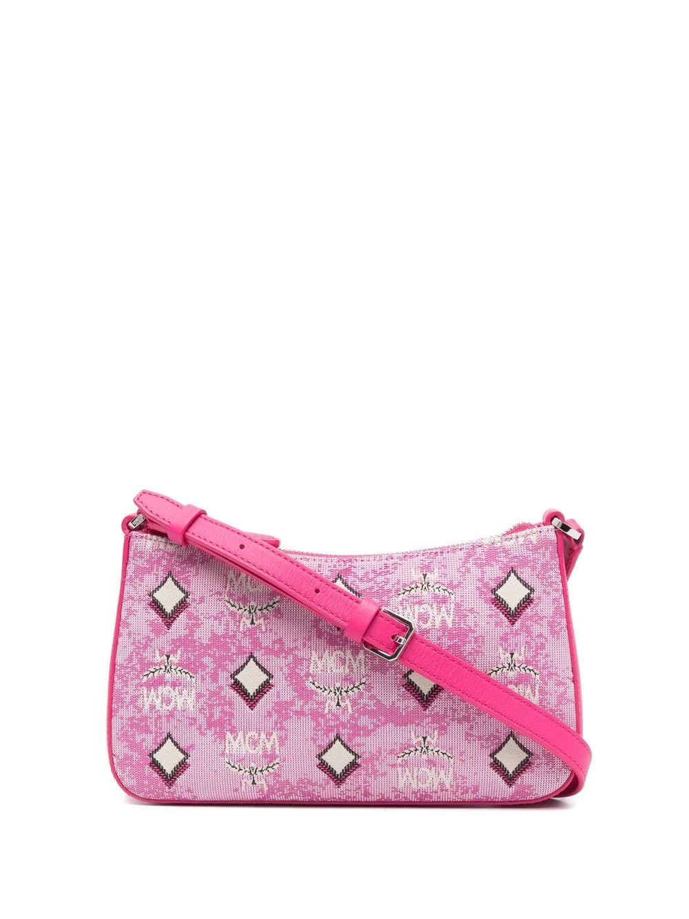 logo-jacquard shoulder bag - 1