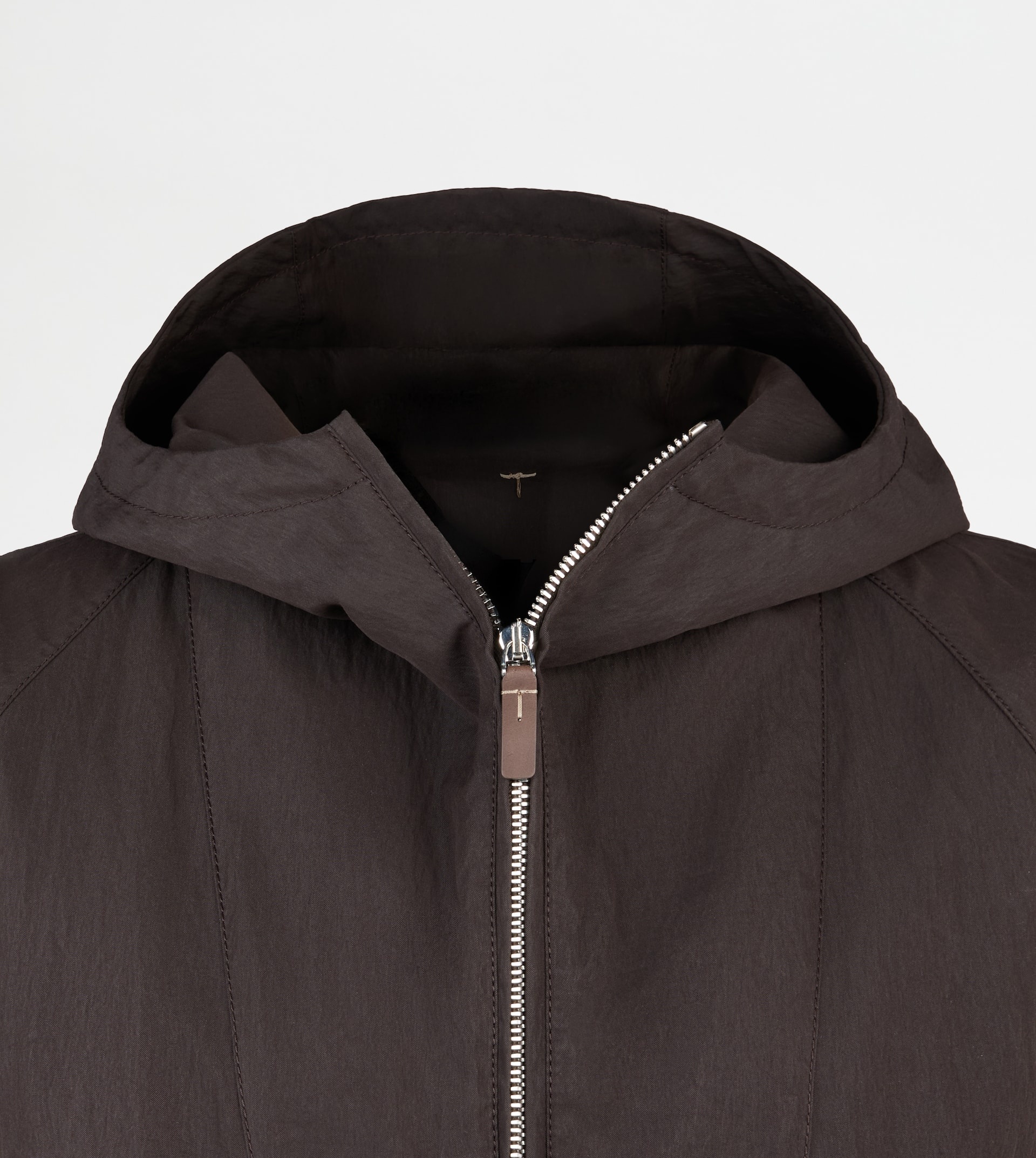 WINDBREAKER IN TECHNICAL COTTON - BROWN - 8