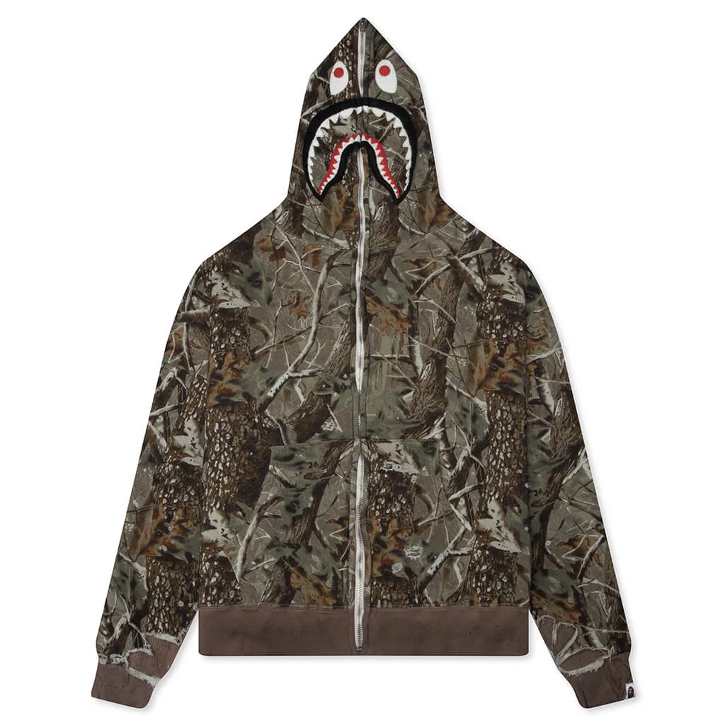 SAINT M6 X BAPE SHARK ZIP HOODIE - WOOD CAMO - 1