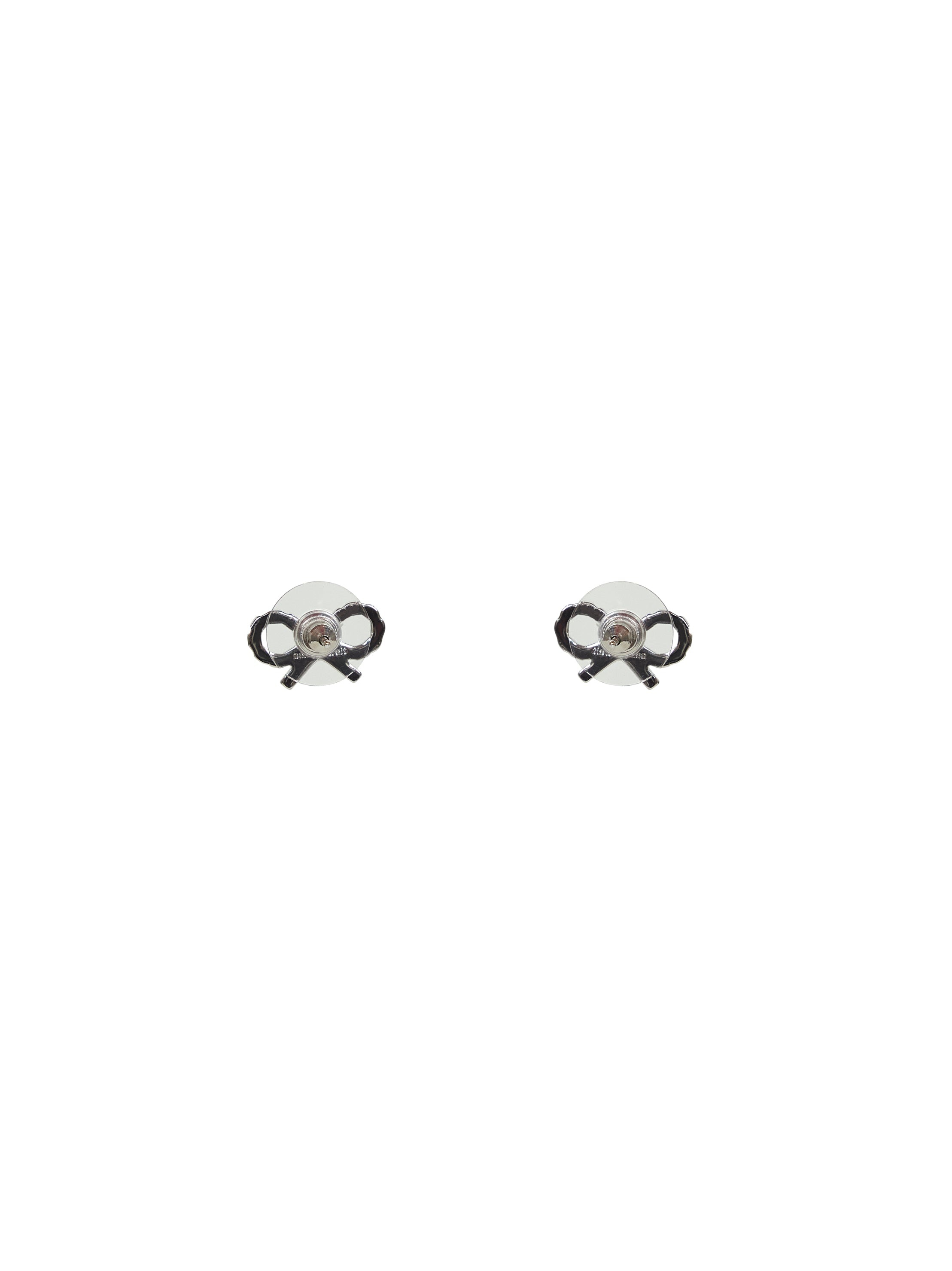 Crystal micro bow earrings - 2
