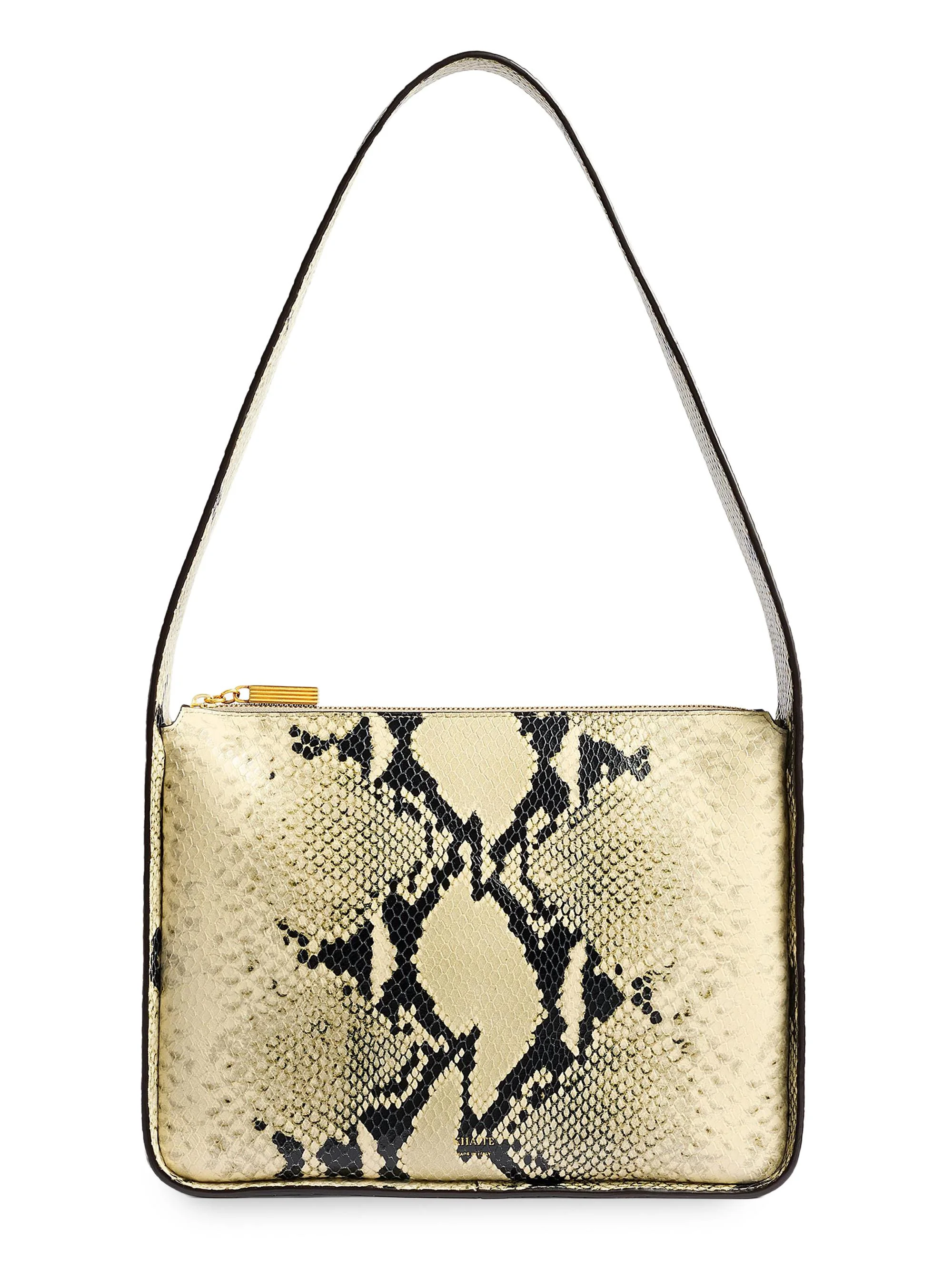 Women's Lori Snakeskin-Embossed Leather Shoulder Bag - Natural - 1