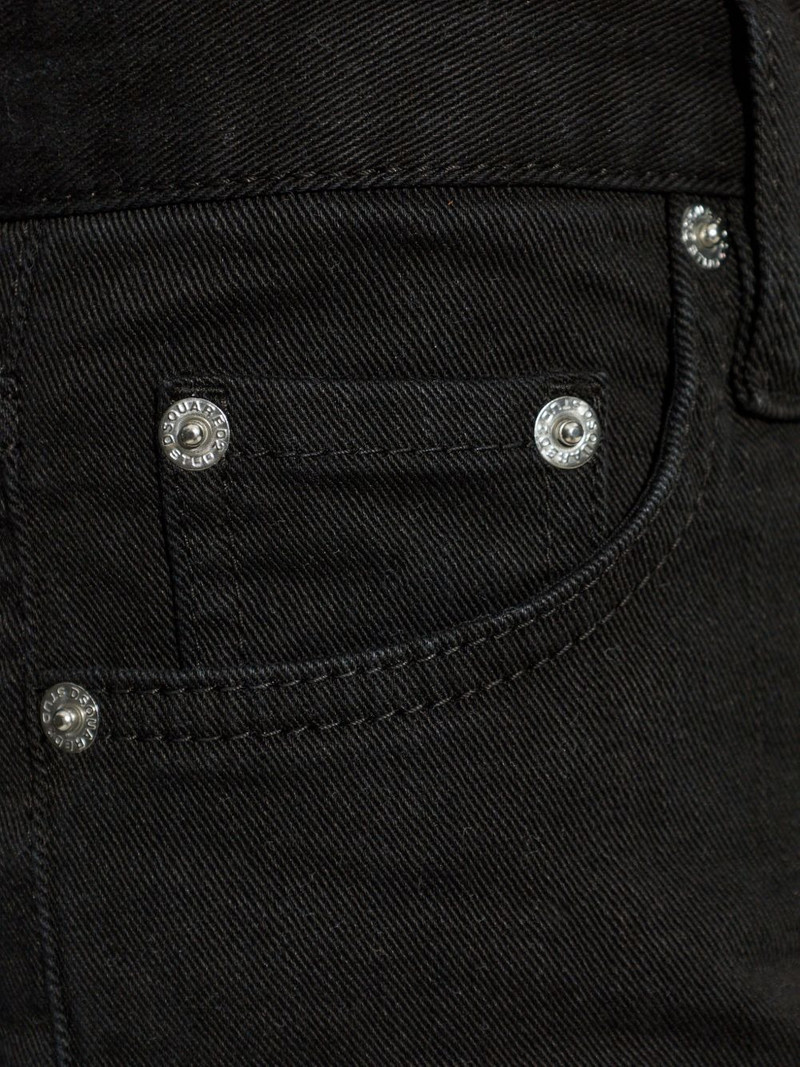 Teddy silver-tone button jeans 5