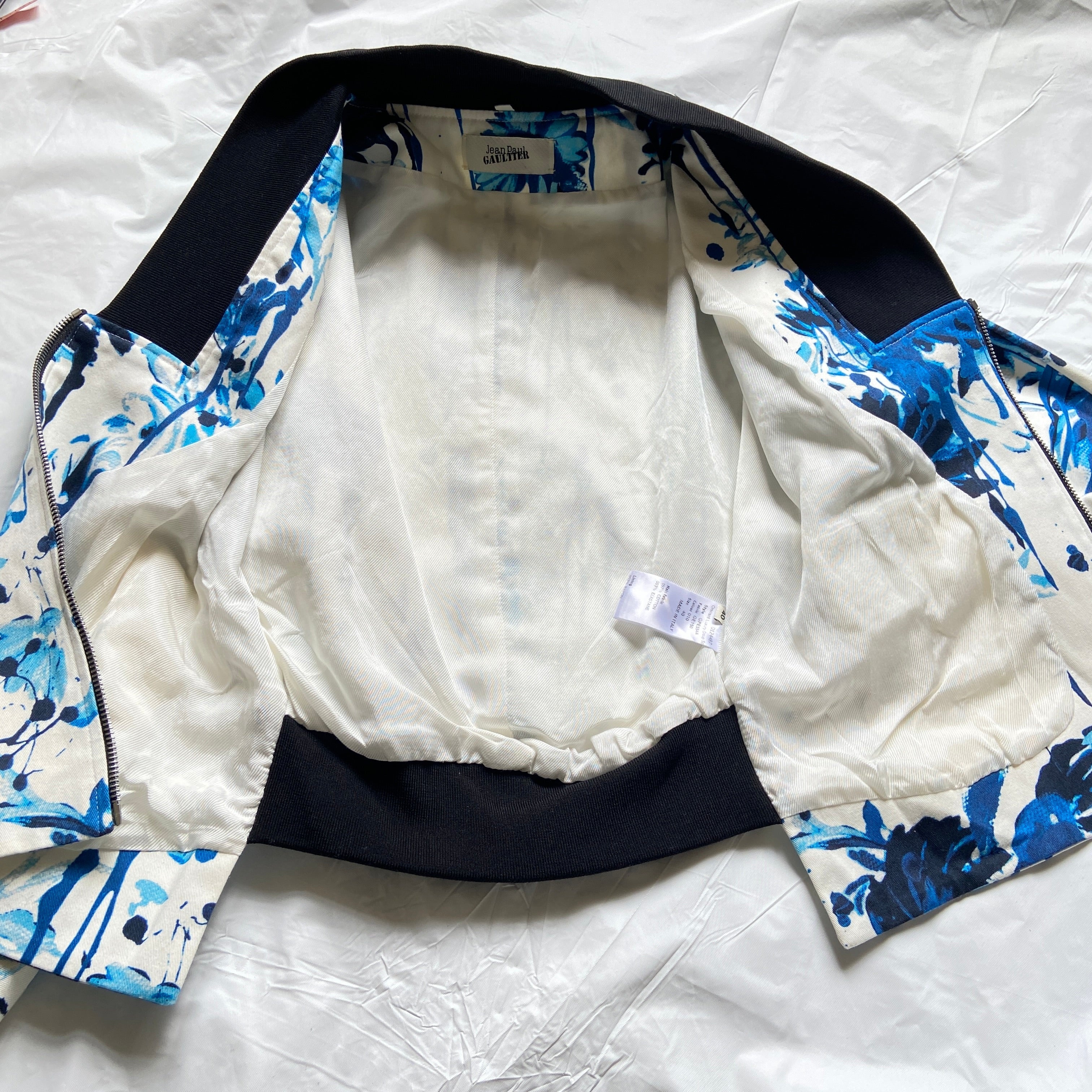 Jean paul Gaultier ss15 blue floral paint jacket 40 - 8