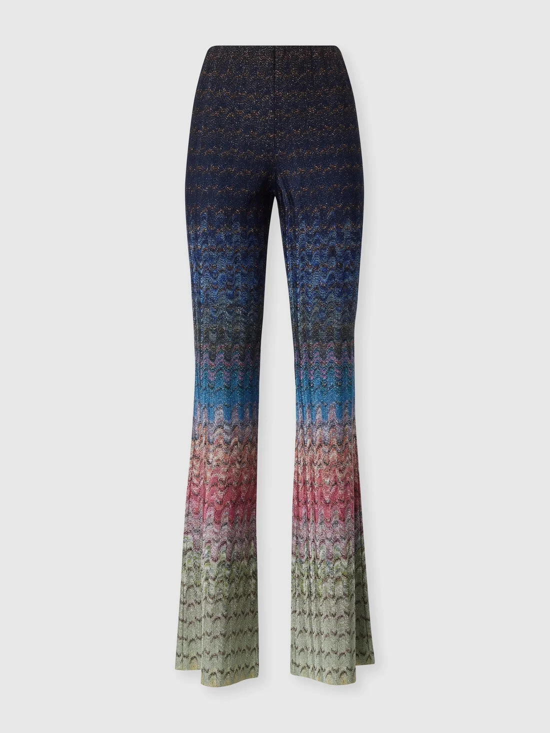 Dégradé viscose lamé flare trousers - 1