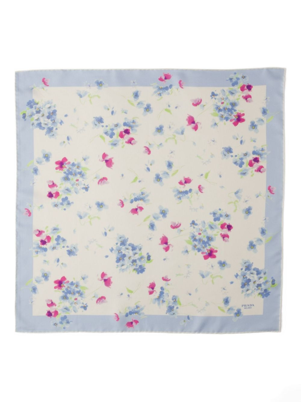 floral-print twill scarf - 4