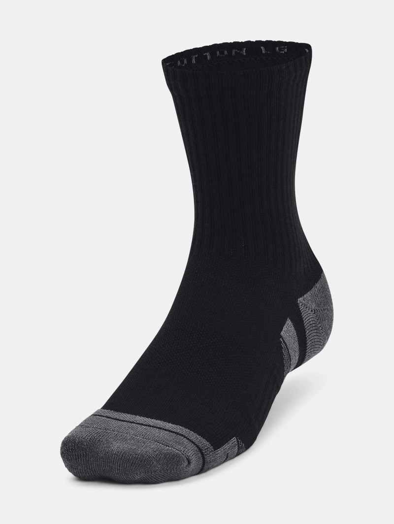 Unisex UA Performance Cotton 3-Pack Mid-Crew Socks 1