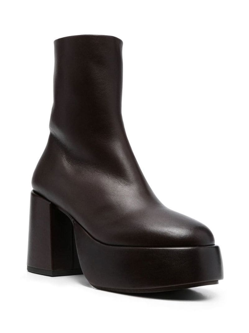 platform leather boots - 3
