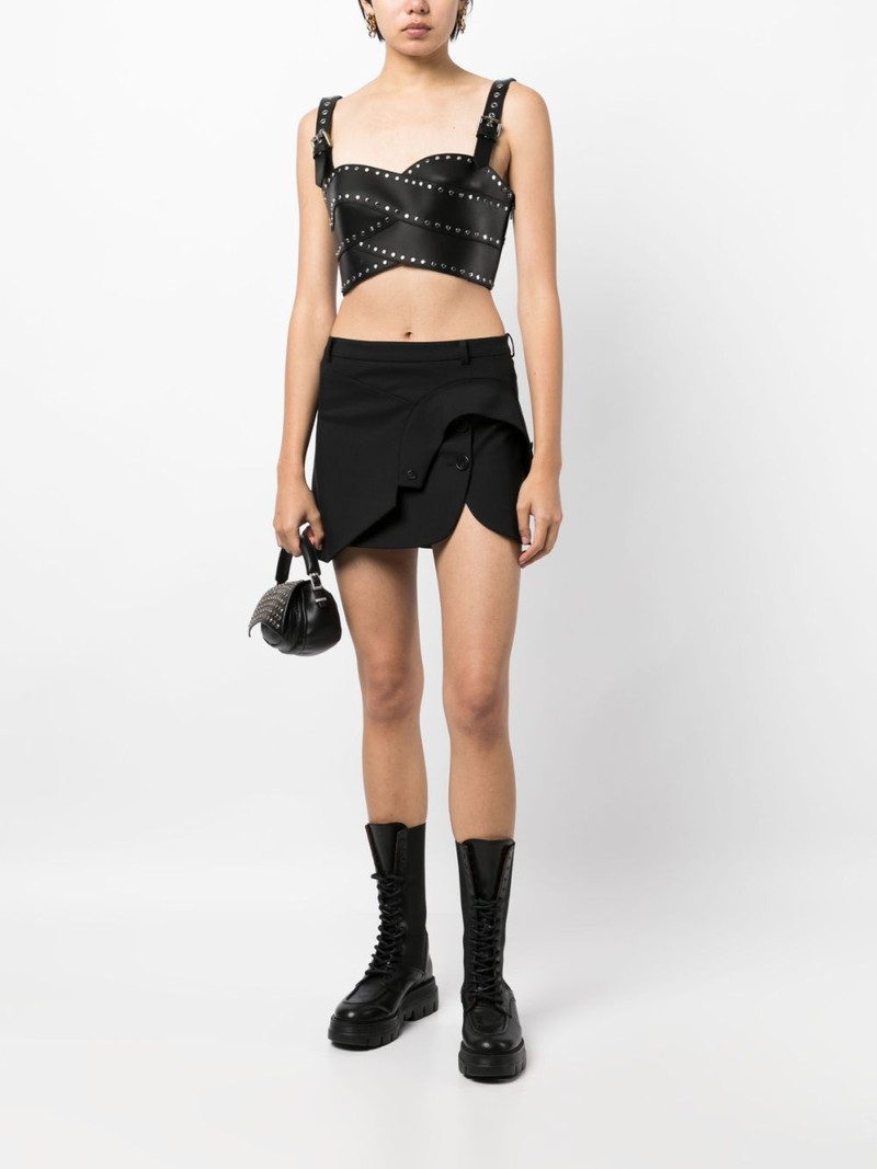 Monse stud-detail leather bustier top outlook