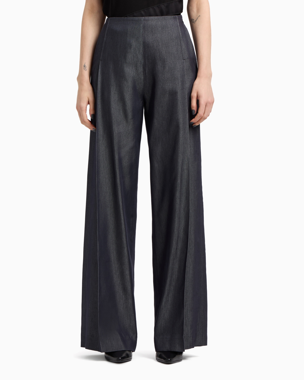 POLYGON CAPSULE COLLECTION YARN-DYED GABARDINE TROUSERS - 4