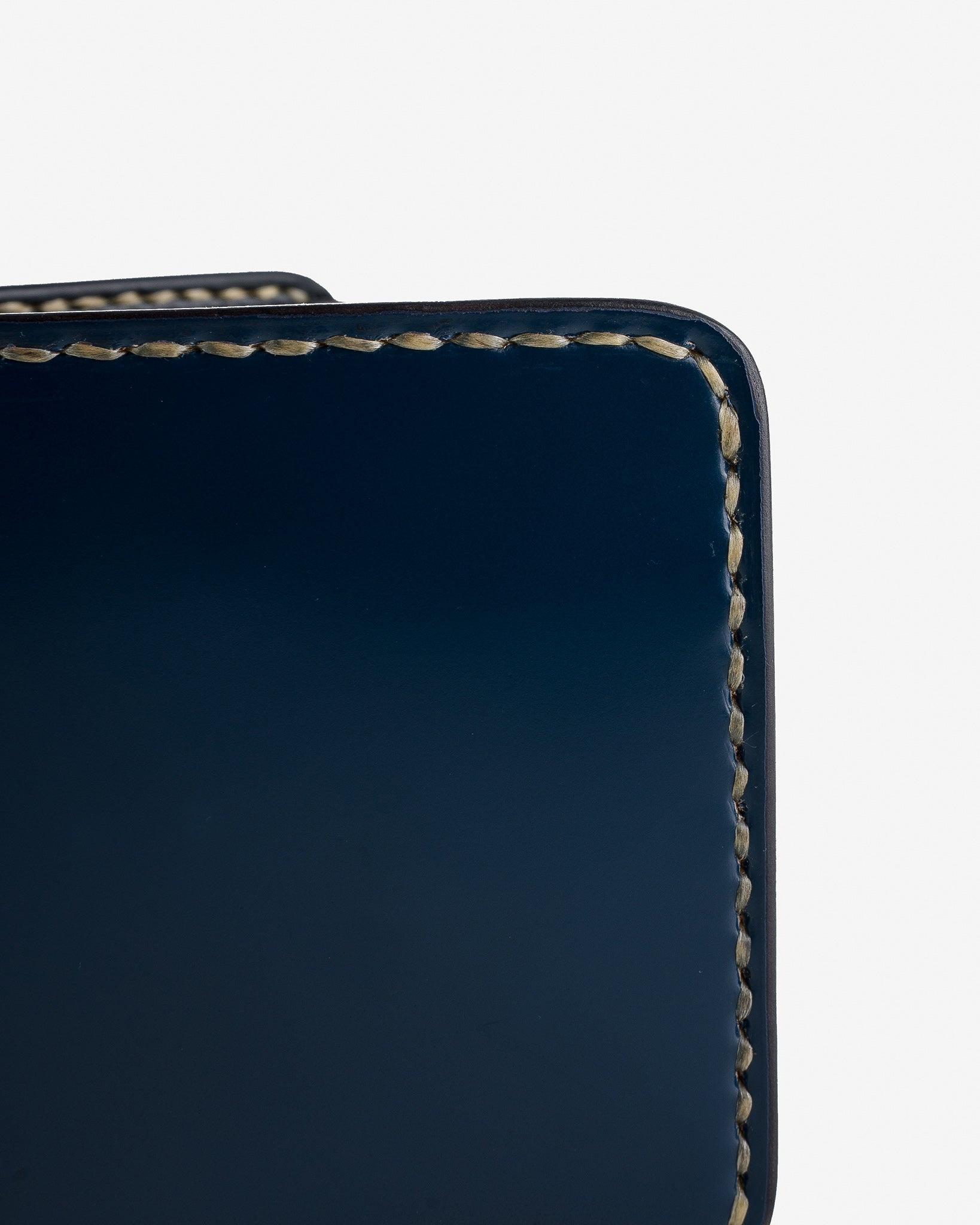 IHG-071-NAV Slimline Small Shell Cordovan Wallet - Navy - 8