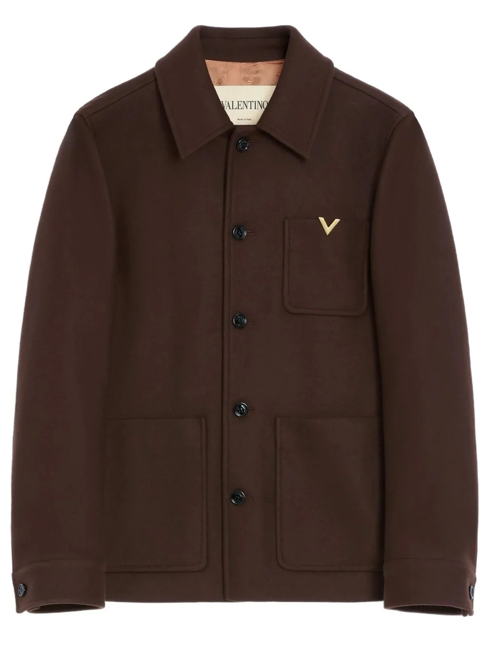 VALENTINO WOOL JACKET WITH VGOLD - 1