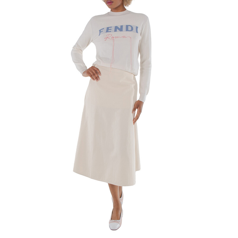 Fendi Logo-Print Cashmere Sweater - 4