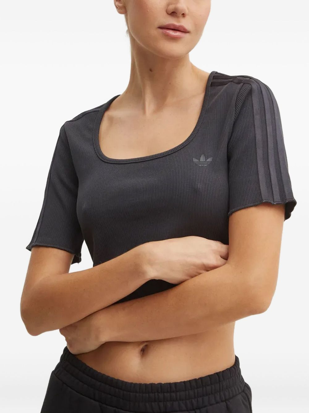 ribbed scoop-neck T-shirt - 5