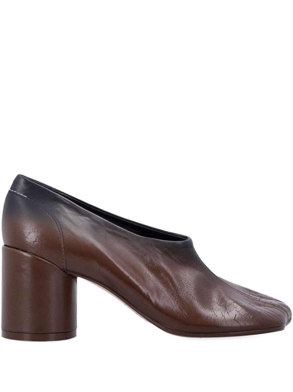 70mm Anatomic leather block-heel pumps - 1
