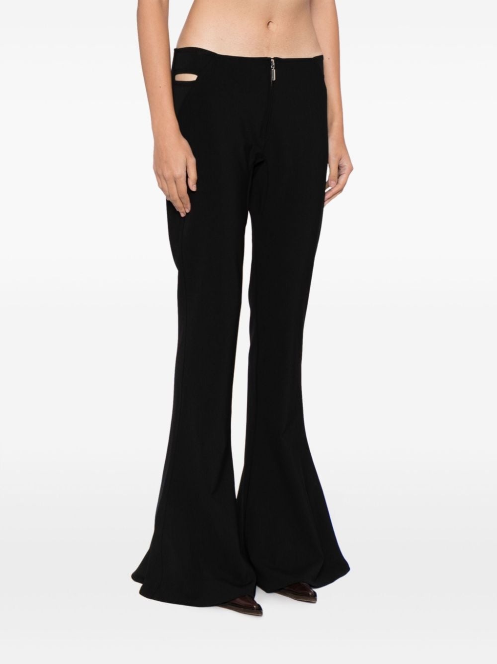 low-rise flared trousers - 3