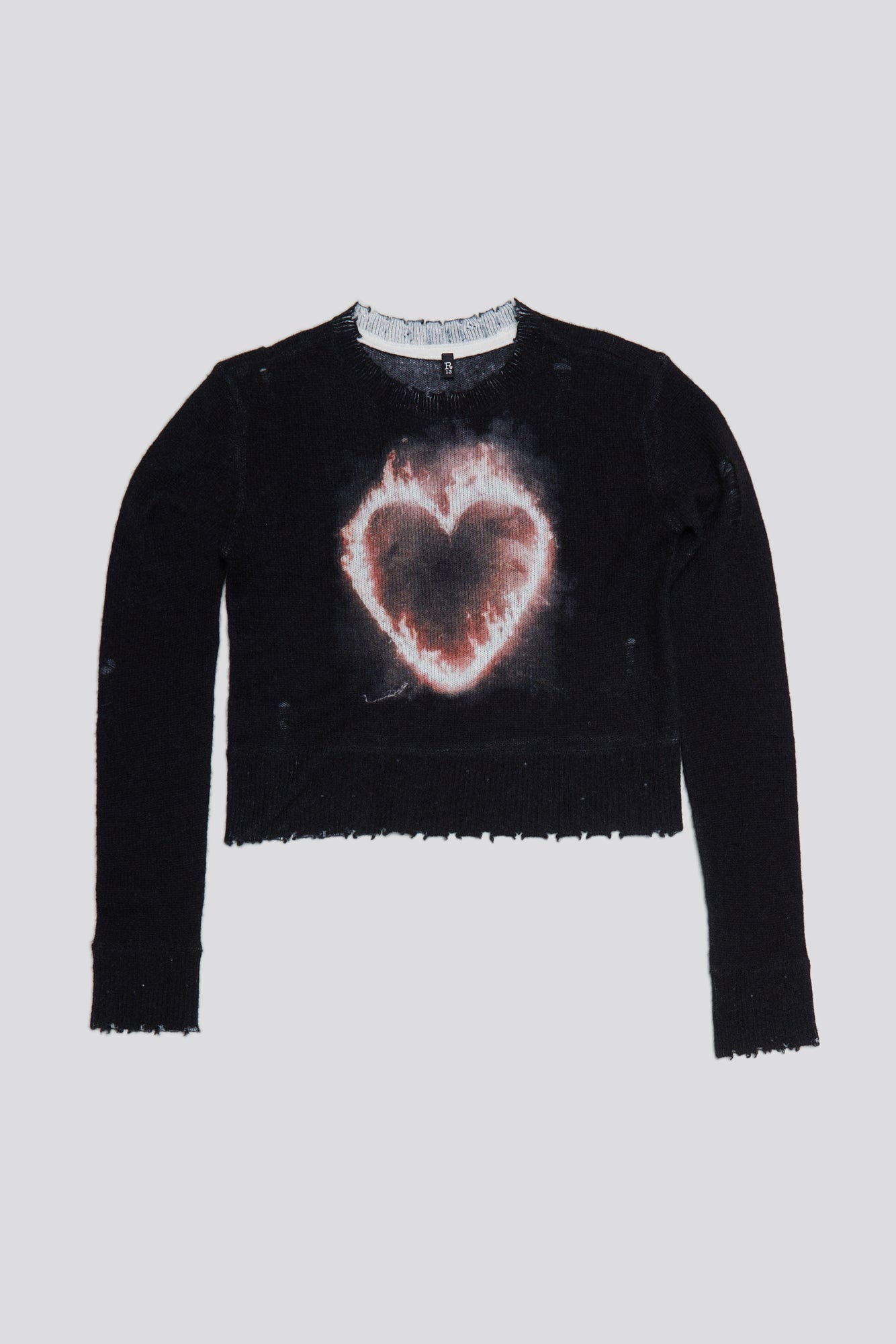 BURNING HEART BABY CREWNECK - BLACK - 1