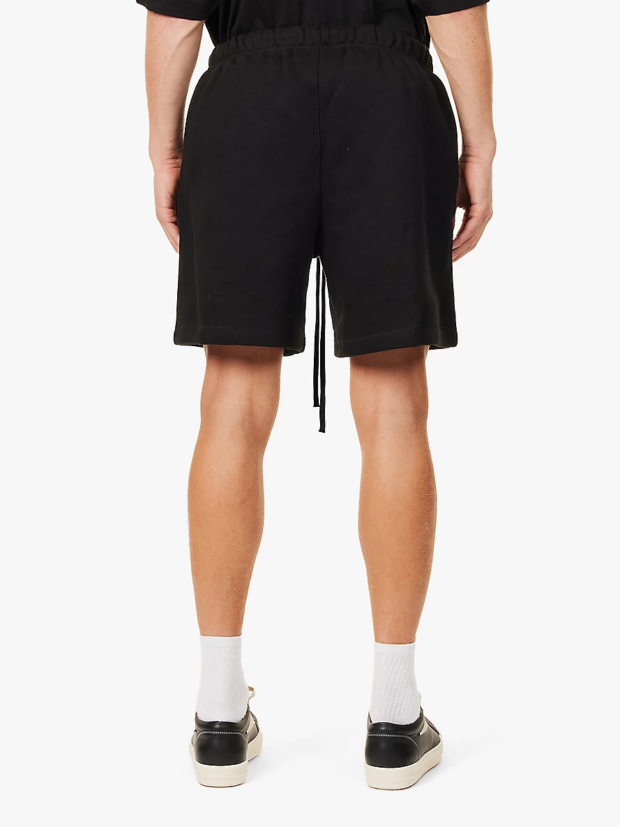 Brand-patch slip-pocket cotton-blend jersey shorts - 4