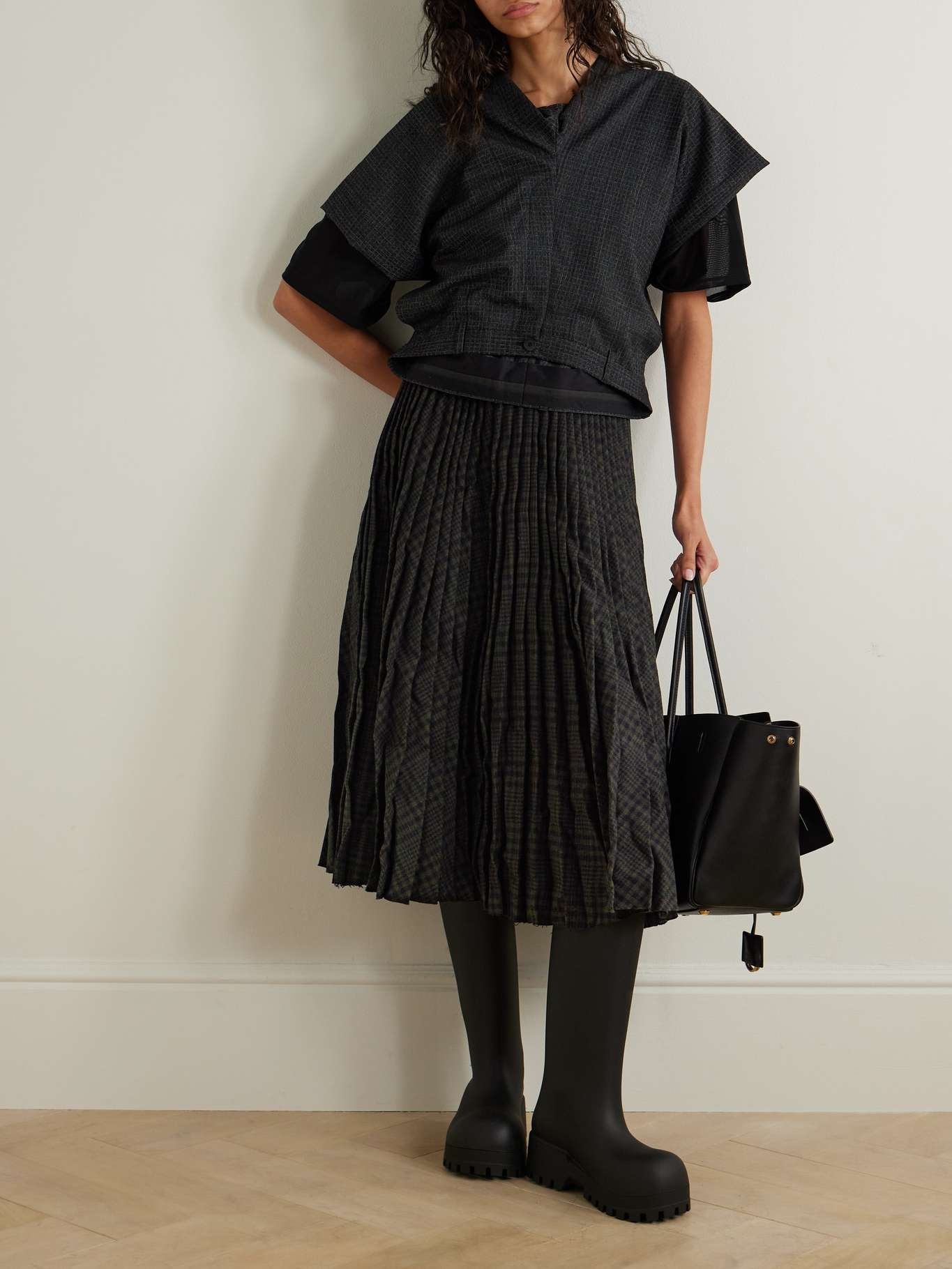 スカート BALENCIAGA SKIRT (808789TRO56 1000) BALENCIAGA | Tiered Maxi Skirt | Women | Lane Crawford