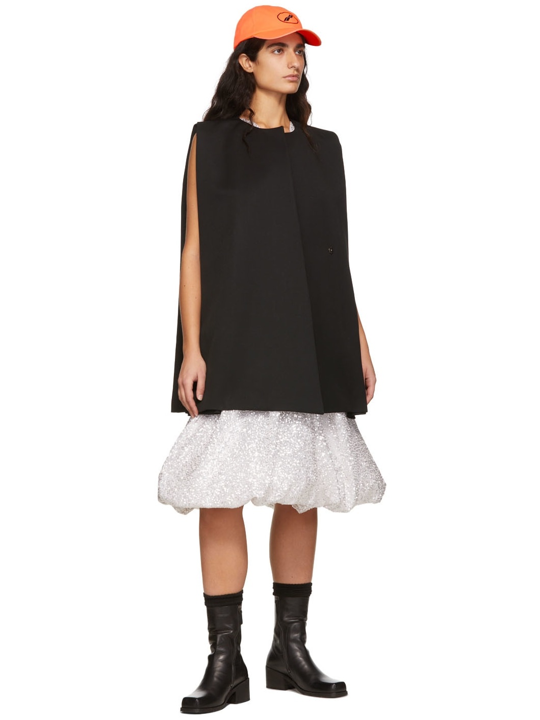 Black Wool Mini Dress - 4