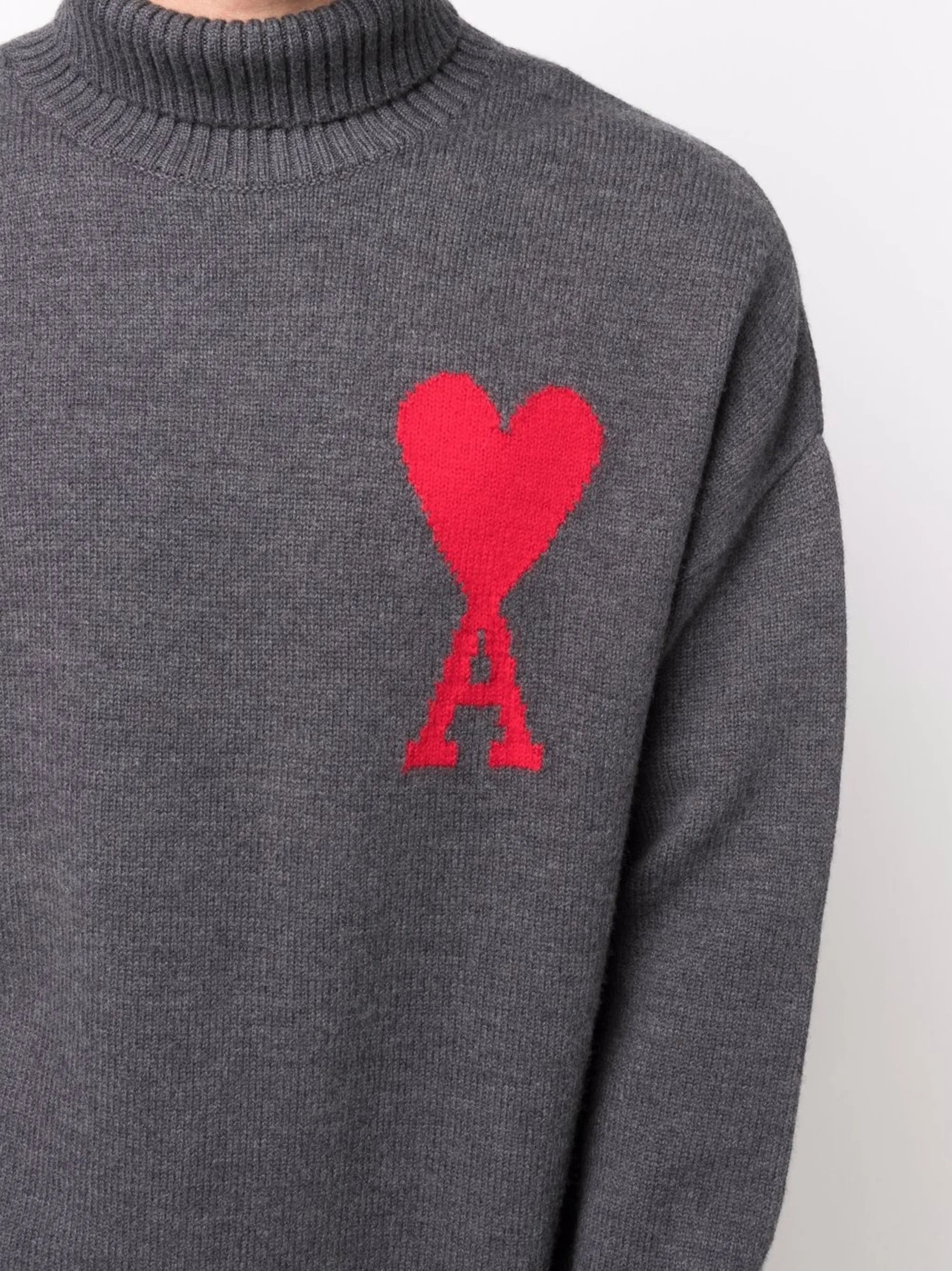 Ami Paris Ami De Coeur Roll-neck Jumper - 3