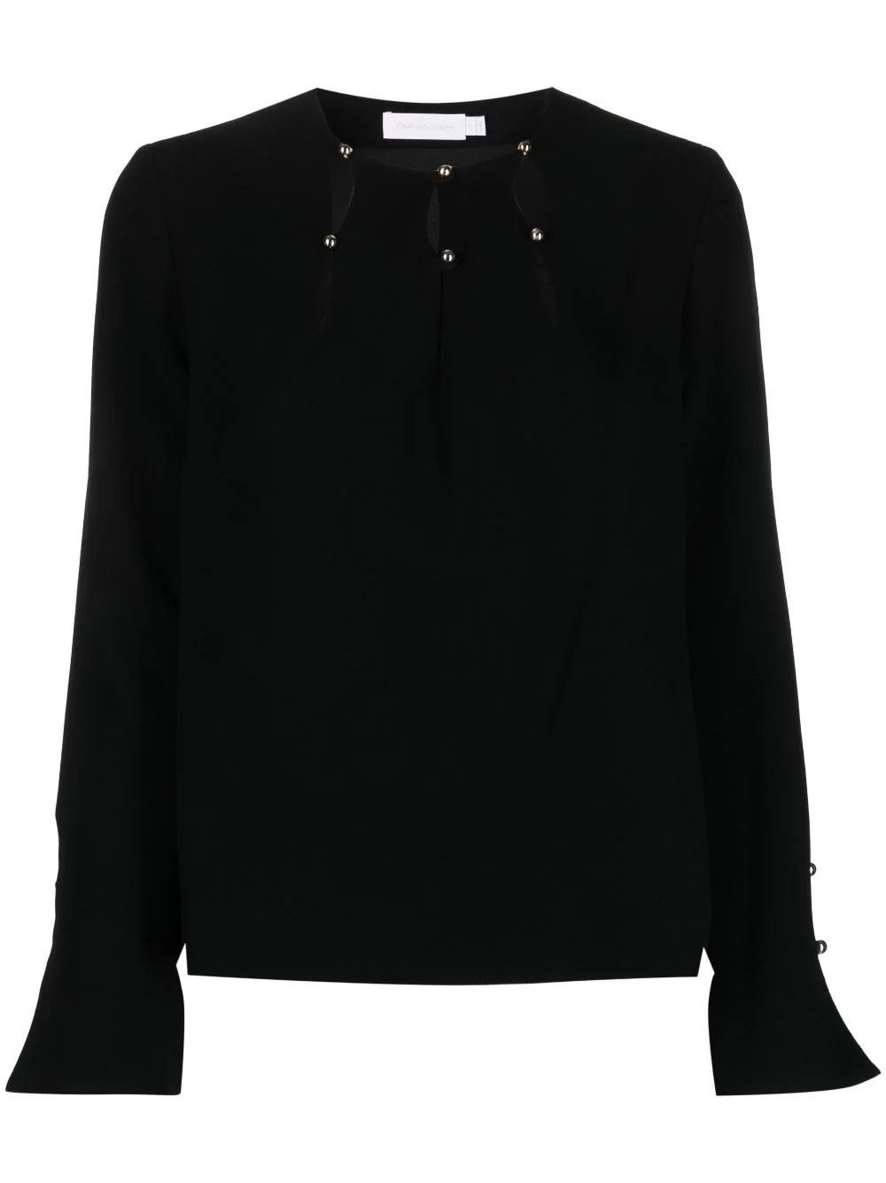 Sharon long-sleeve crepe blouse - 1