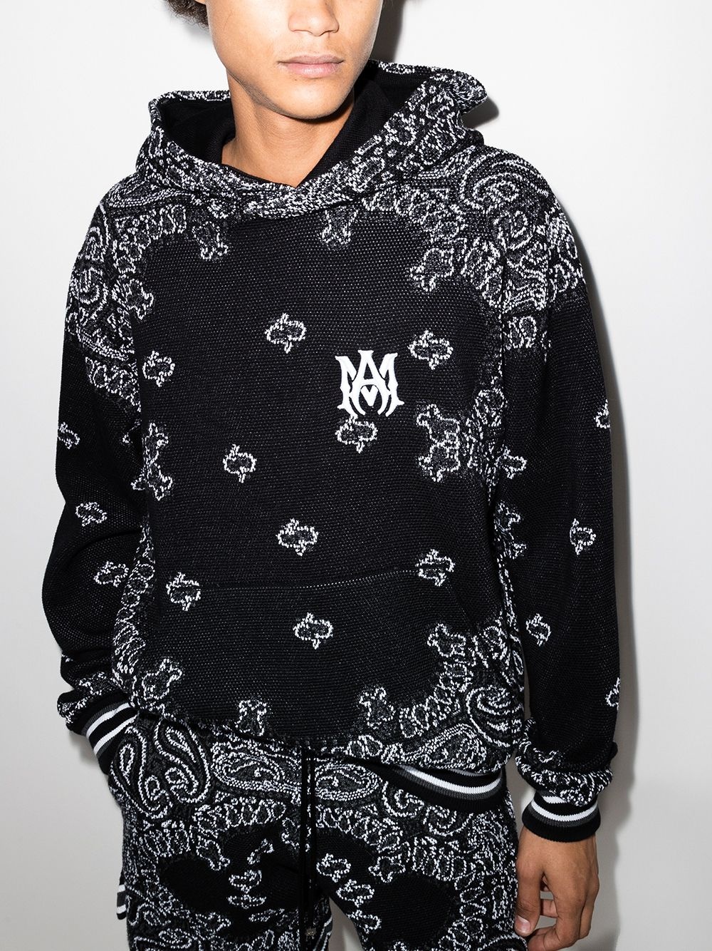 bandana-pattern hoodie - 2