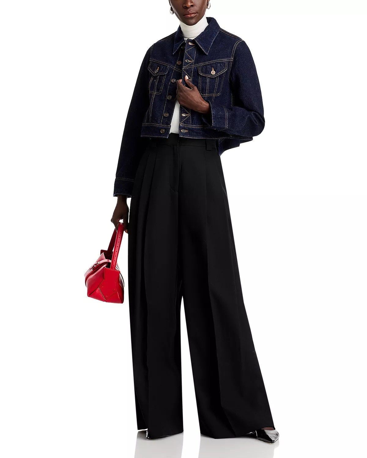 Victoria Beckham Cropped Denim Jacket | bloomingdales