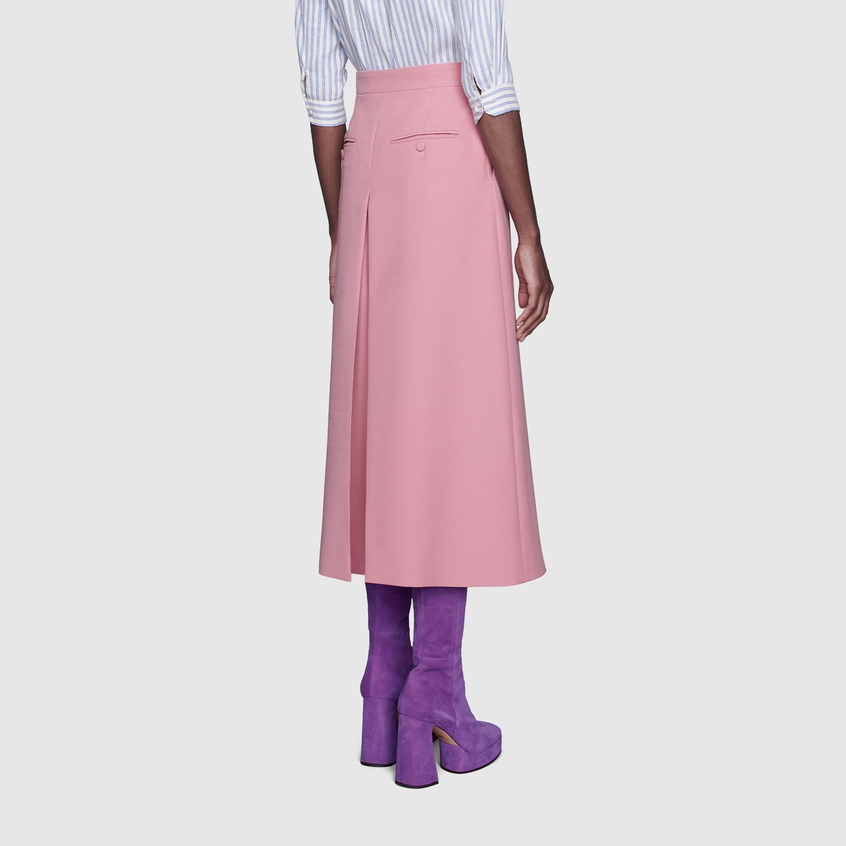 Wool silk culotte pant - 4