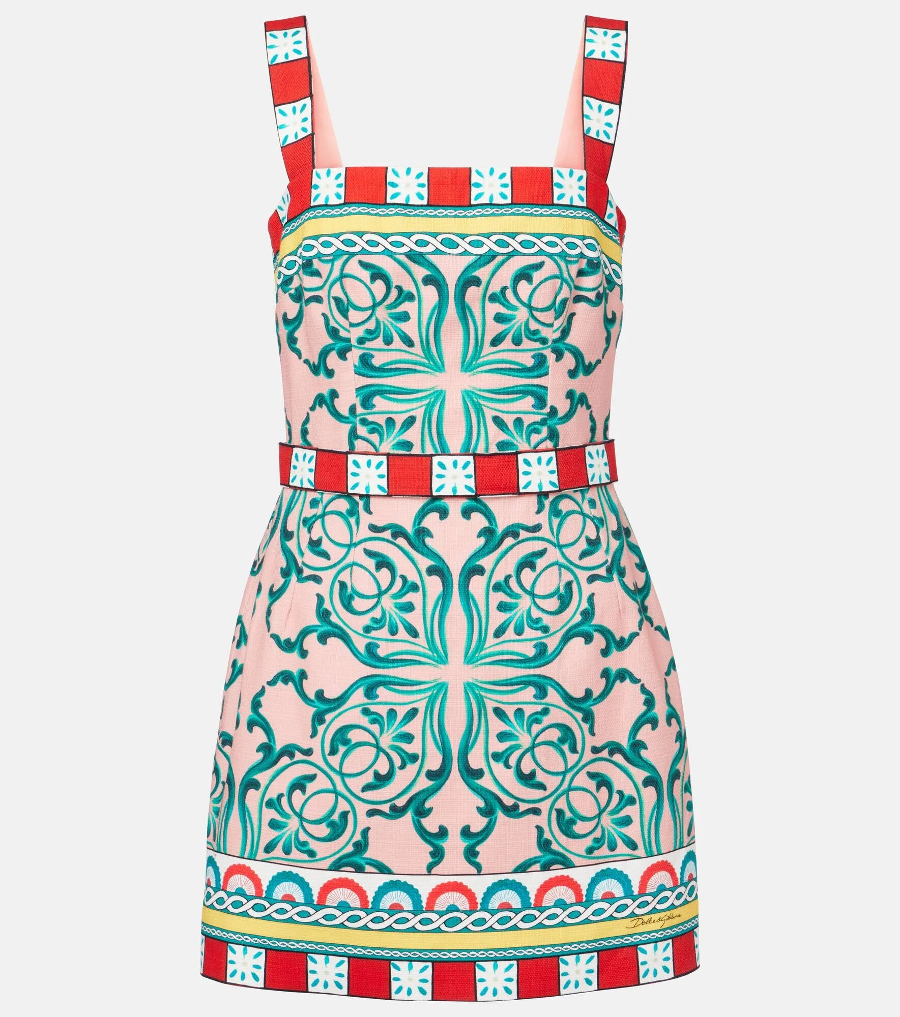 Printed cotton-blend minidress - 1