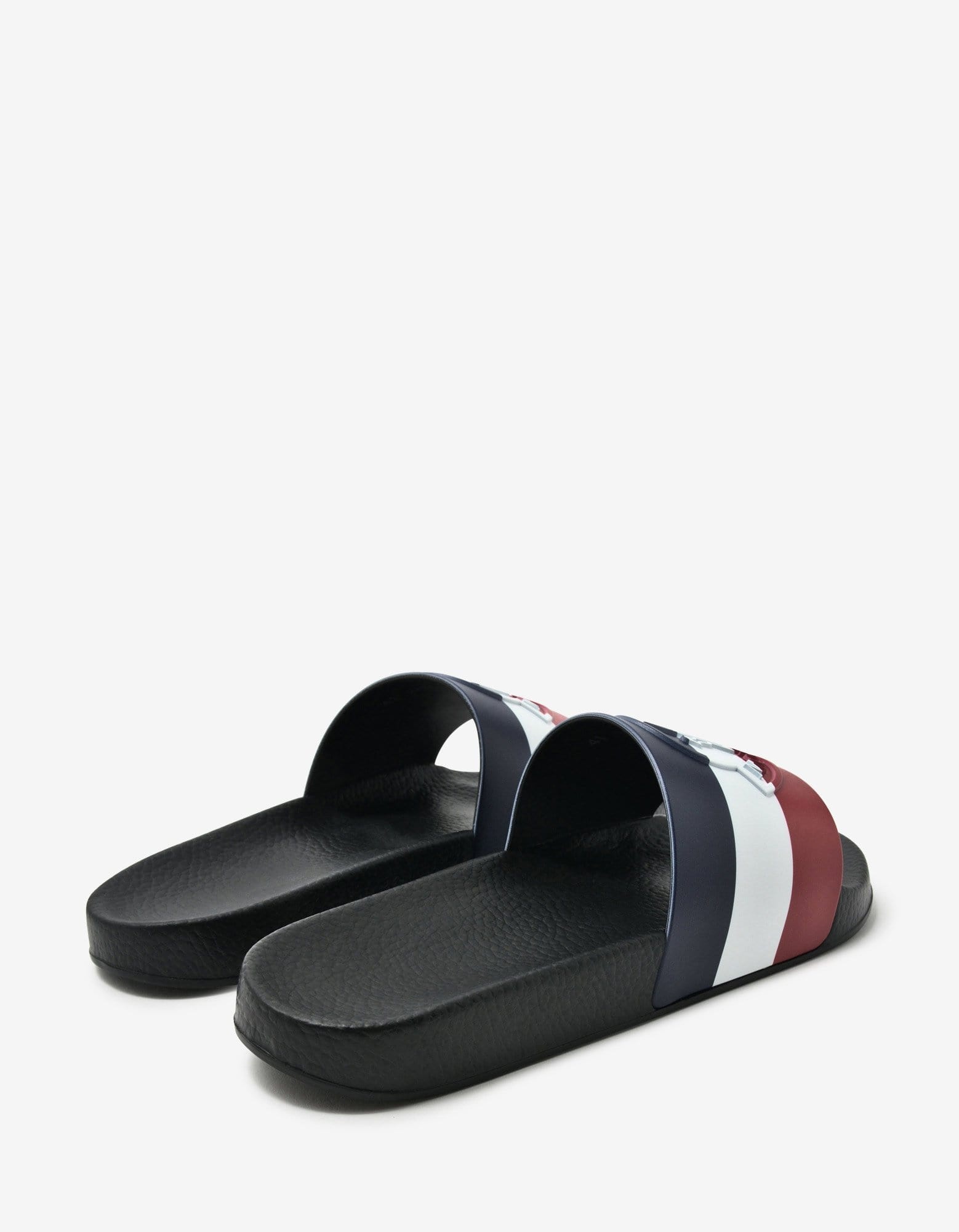 Basile Black Tricolour Logo Slide Sandals - 7