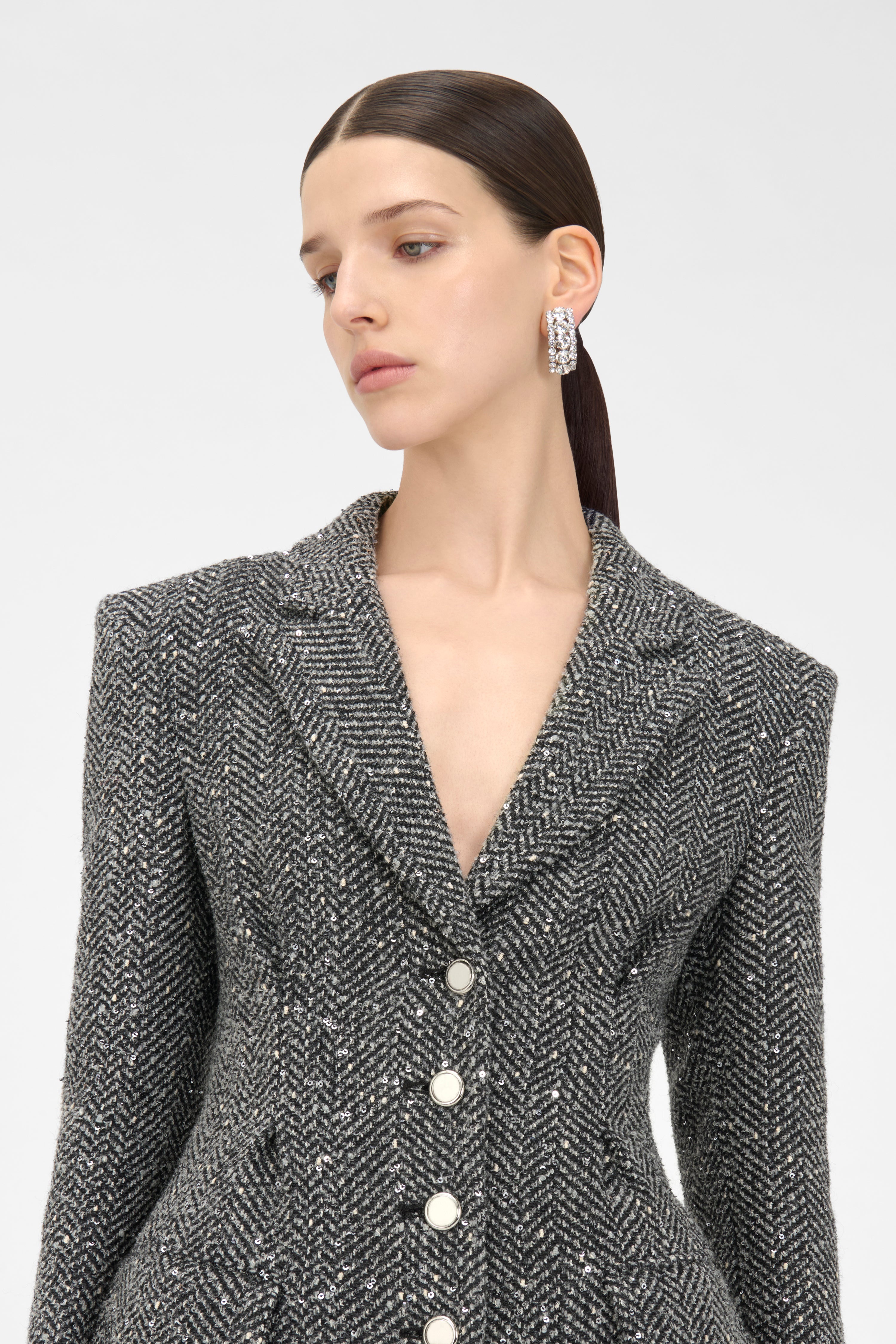 SEQUIN TWEED COAT - 5