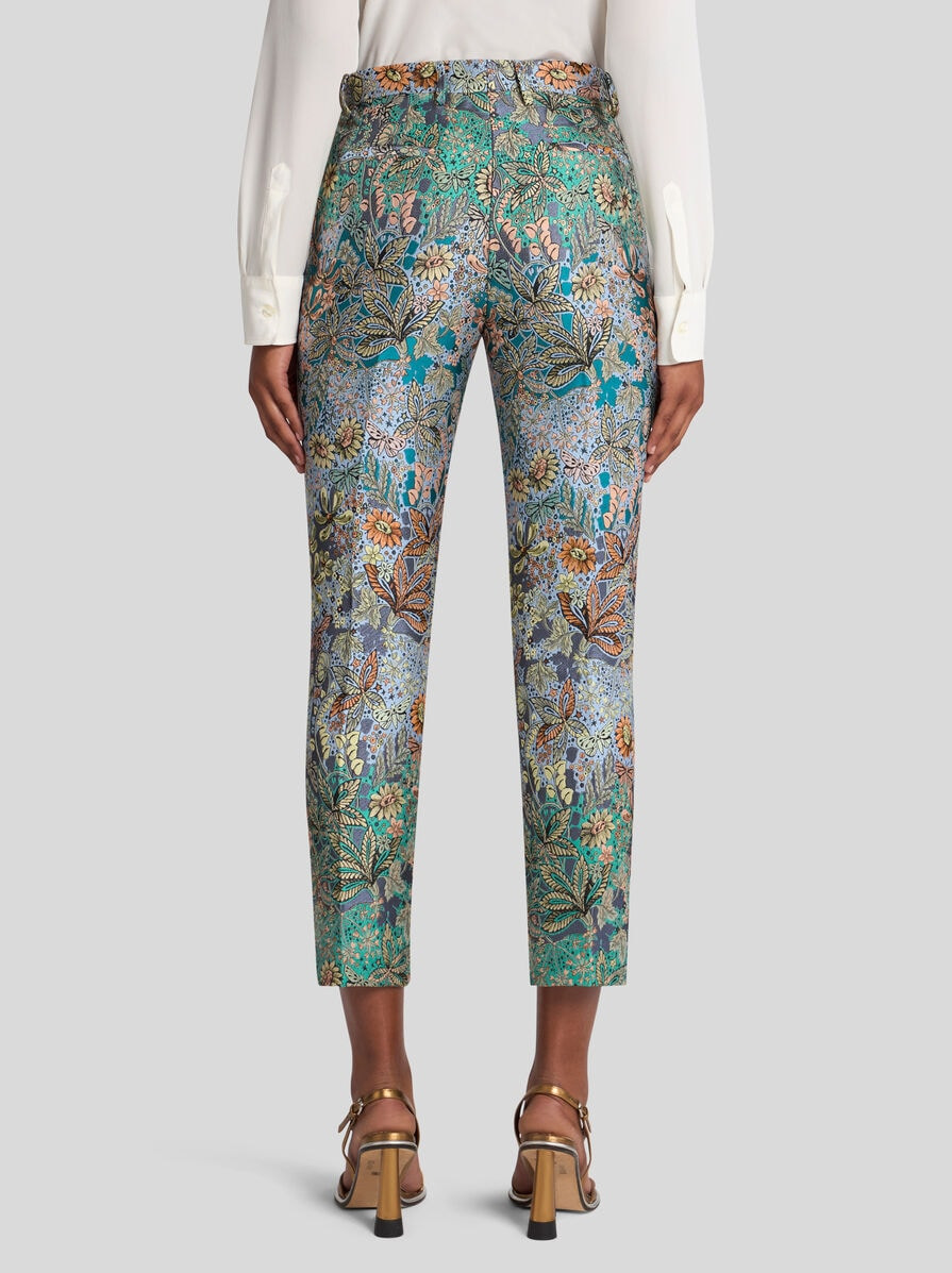 FLORAL CIGARETTE TROUSERS - 5