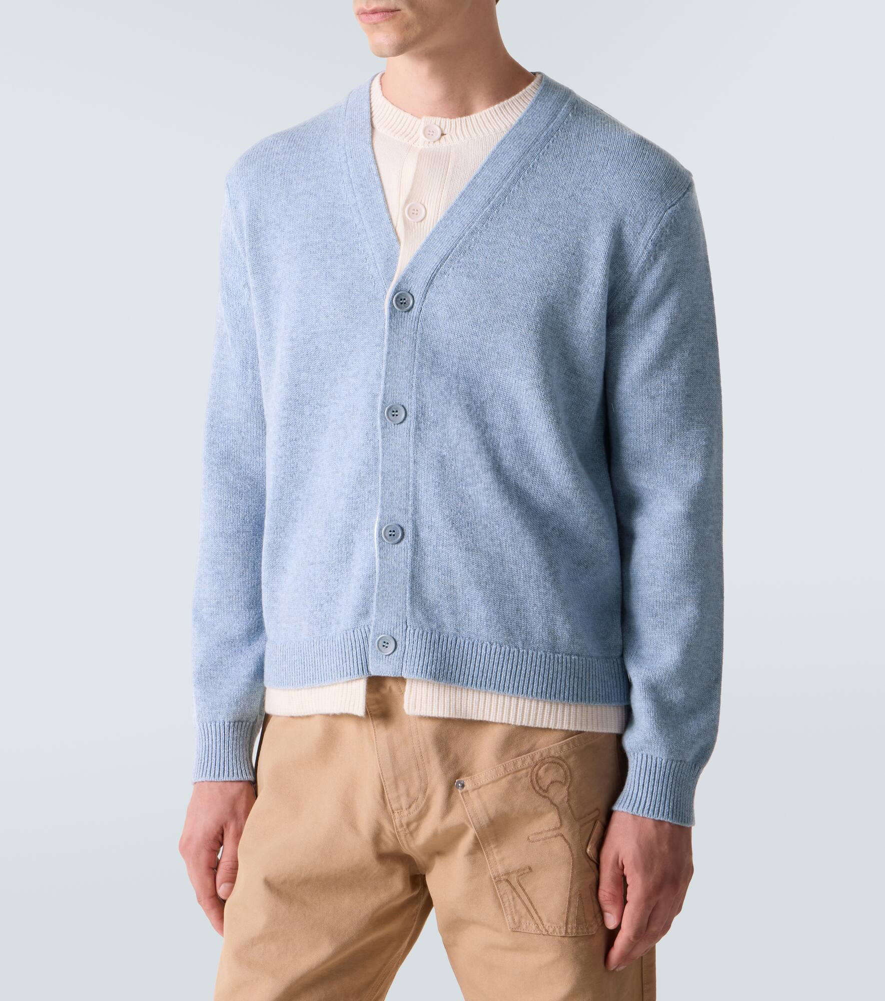 Wool and cashmere cardigan - 3