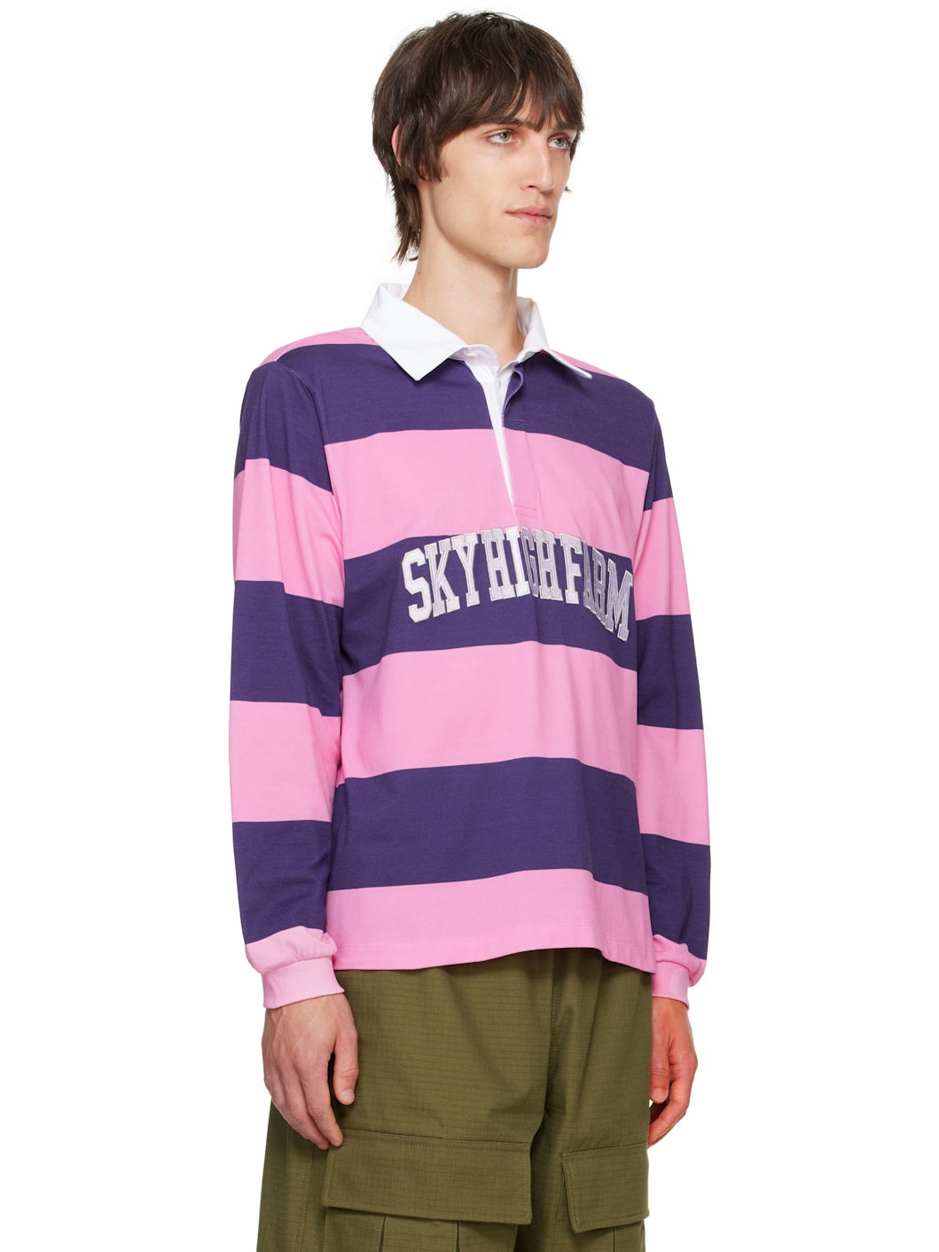 Pink & Purple 'SHF' Rugby Polo - 2