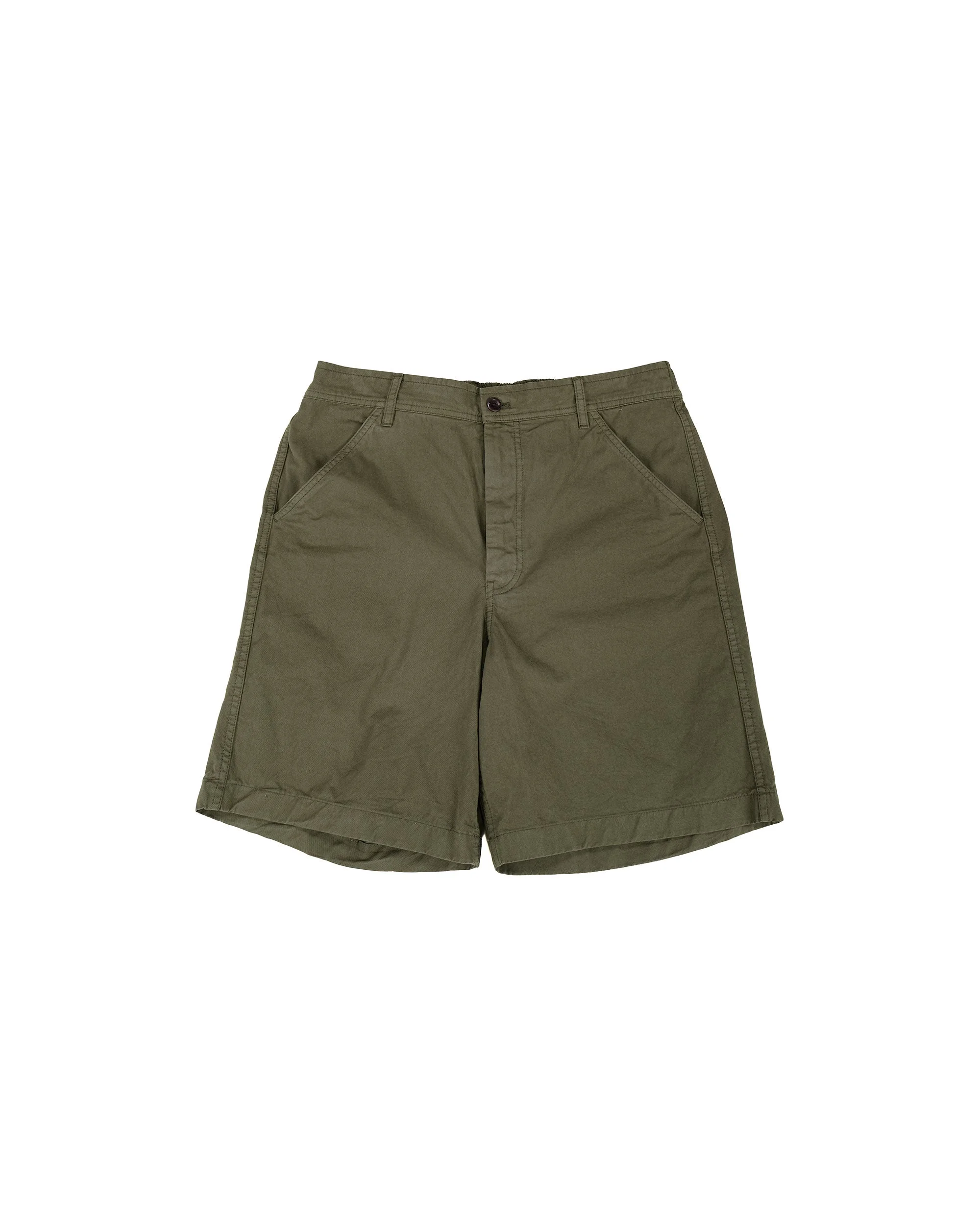 Kvitfjell Relaxed Cotton Twill Short Olive Night - 1