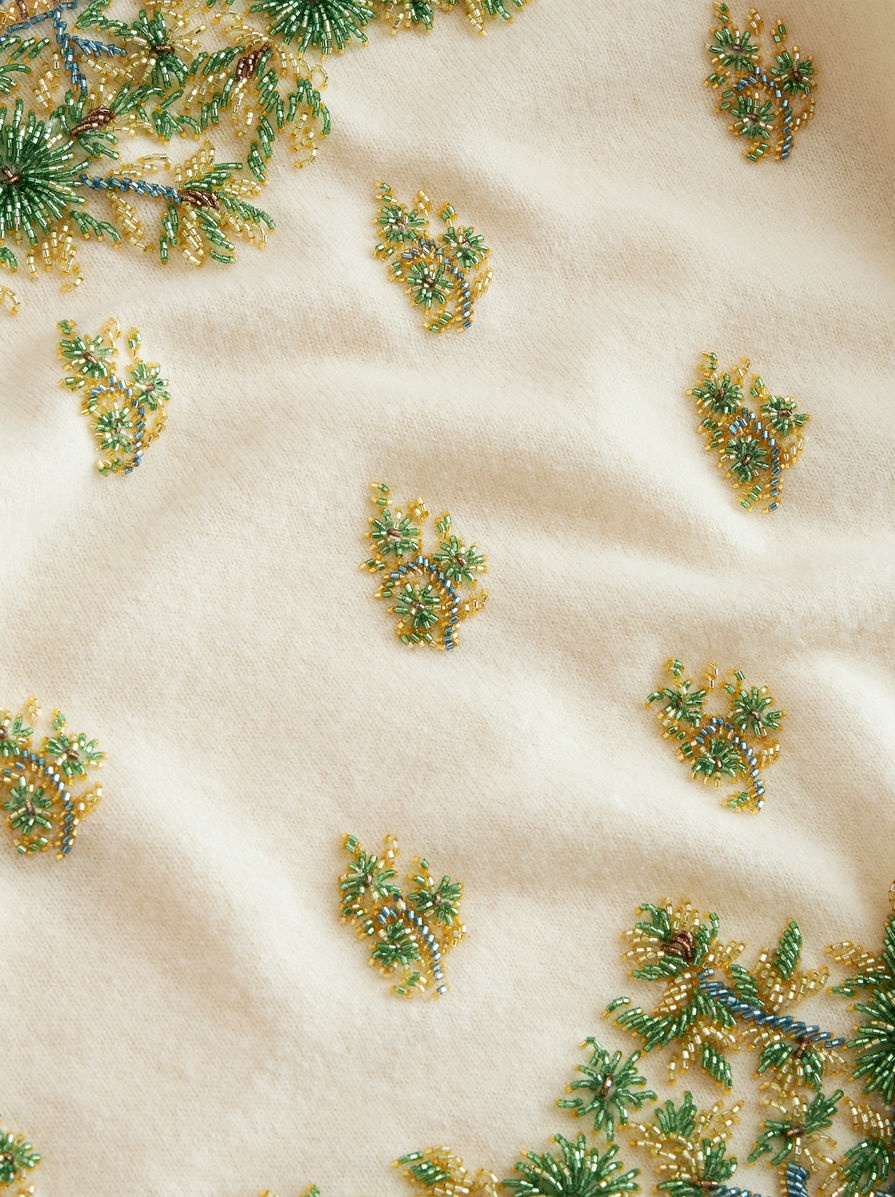 WOOL AND CASHMERE JUMPER WITH EMBROIDERY - 7