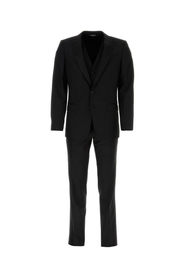 DOLCE & GABBANA MAN Black Wool Blend Martini Suit - 1