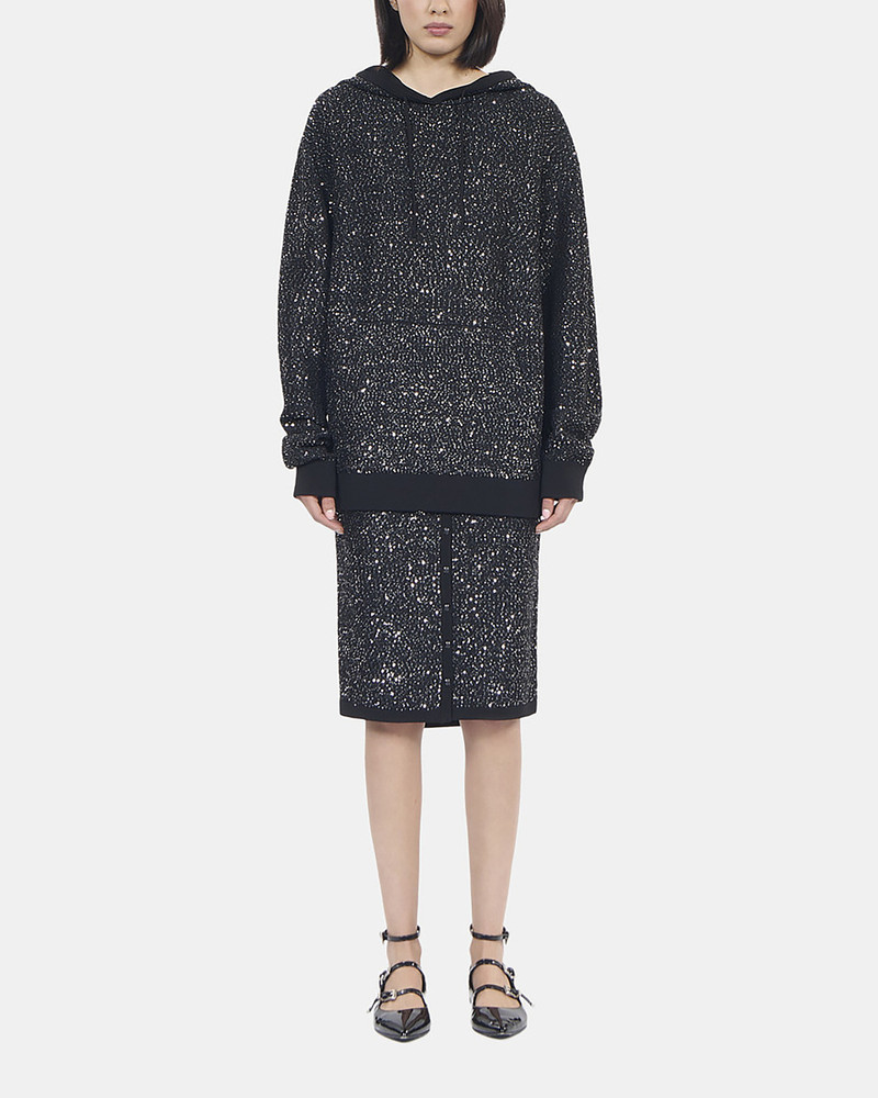 BLACK KNIT SEQUIN SWEATSHIRT 3
