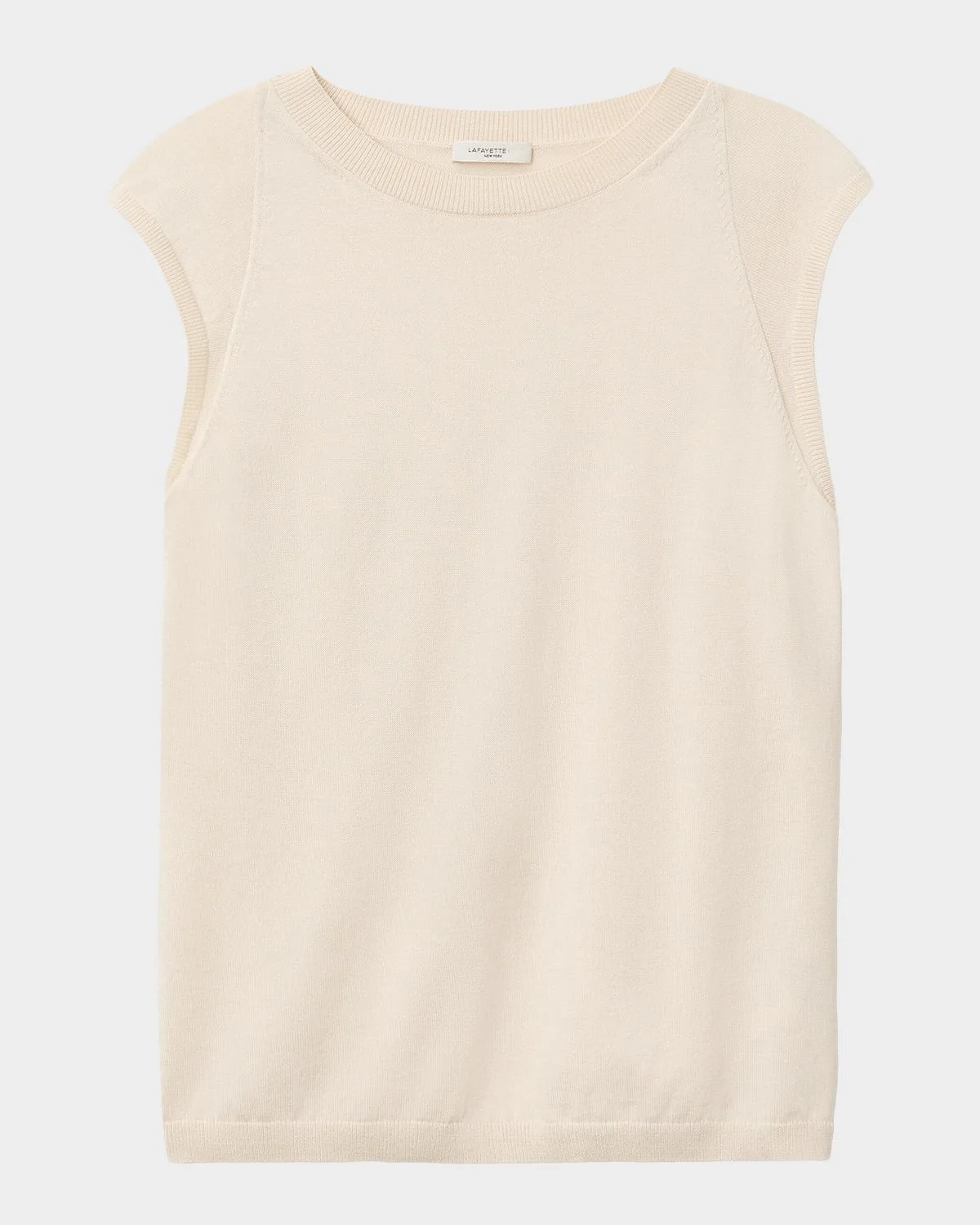 Crewneck Cotton-Silk Shell - 1